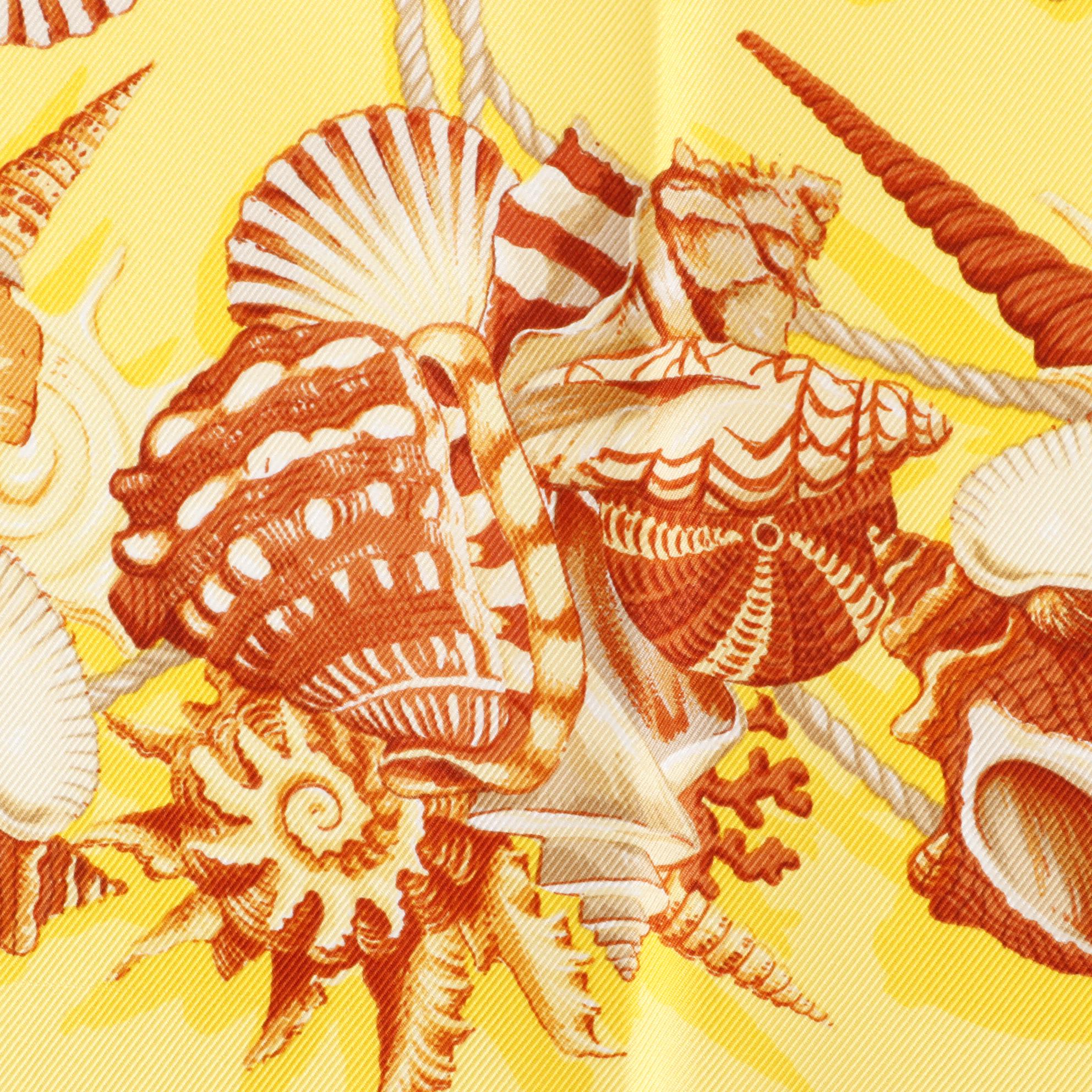 Christian Dior Sailing and Seashell Themed Scarf 90 in Silk Twill