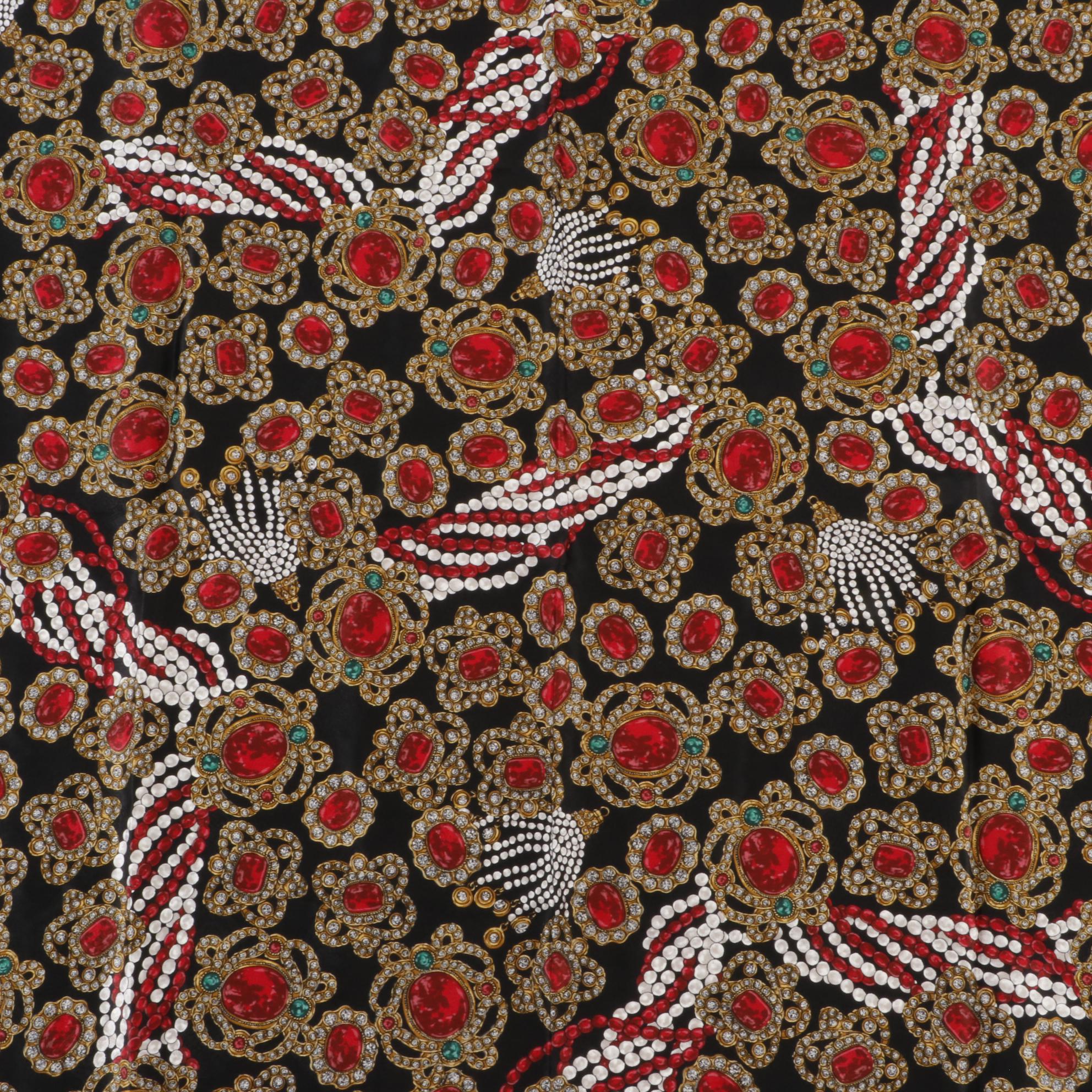 Chanel Bijoux Silk Jacquard Scarf