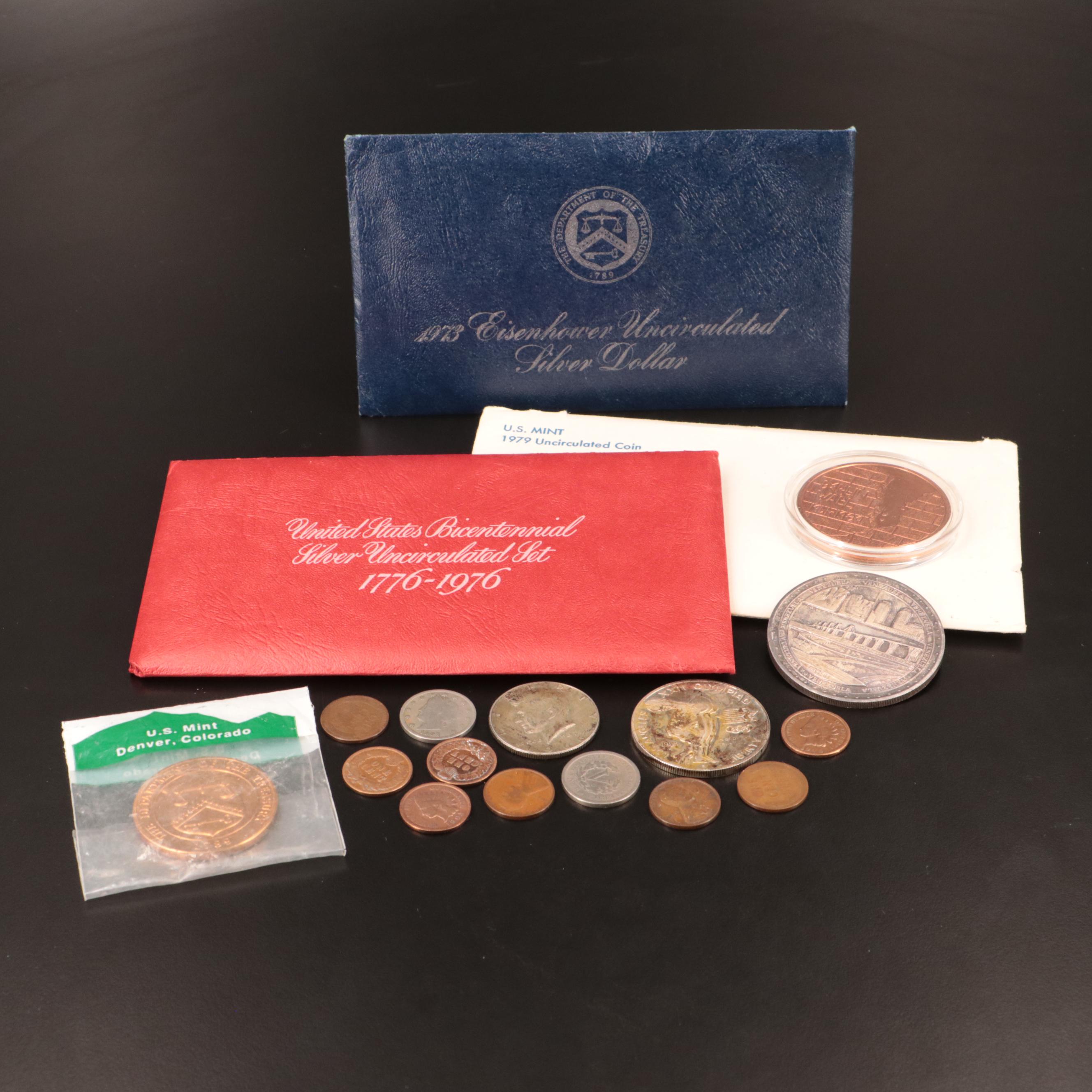 Small Collection of U.S. Coins and  Copper Medals