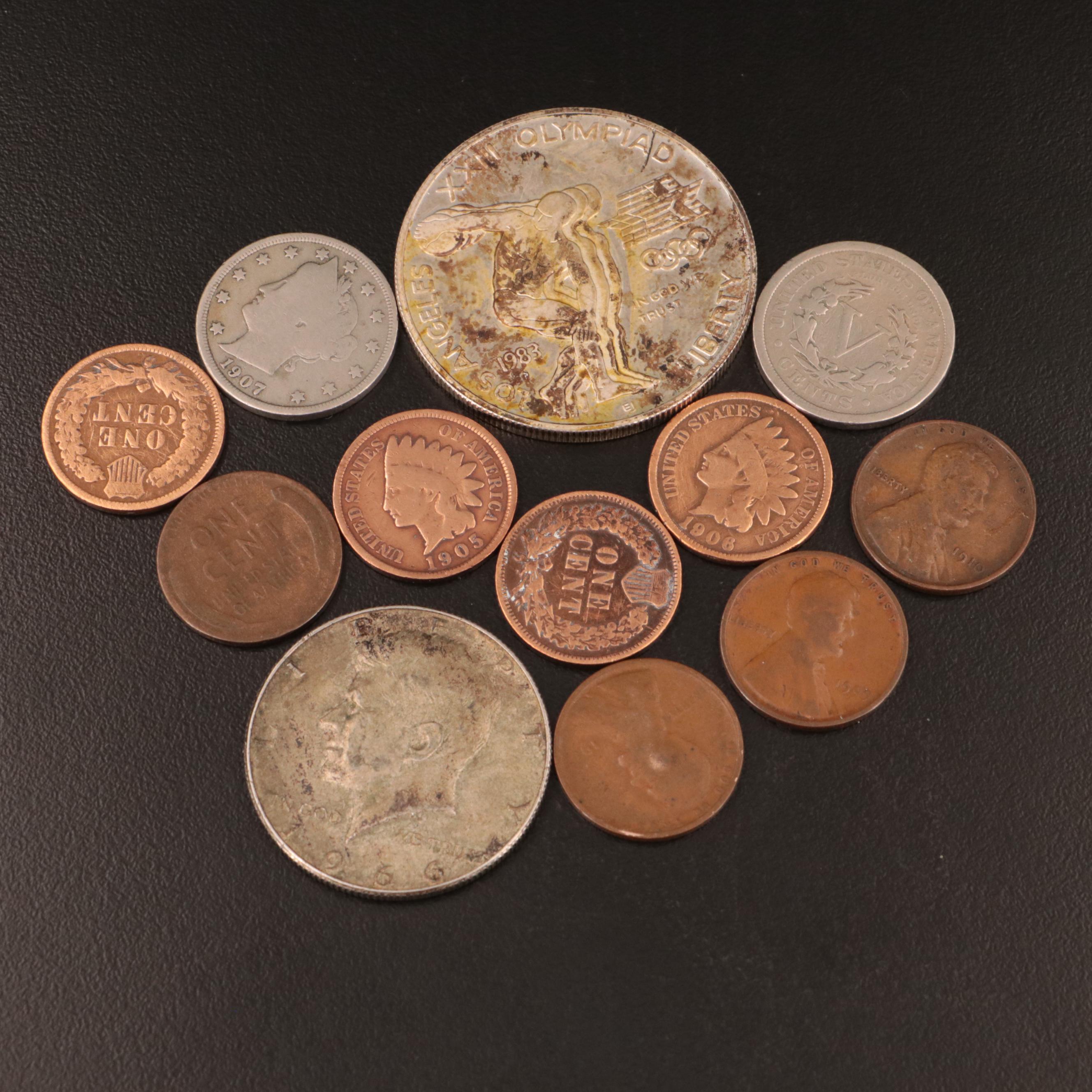 Small Collection of U.S. Coins and  Copper Medals
