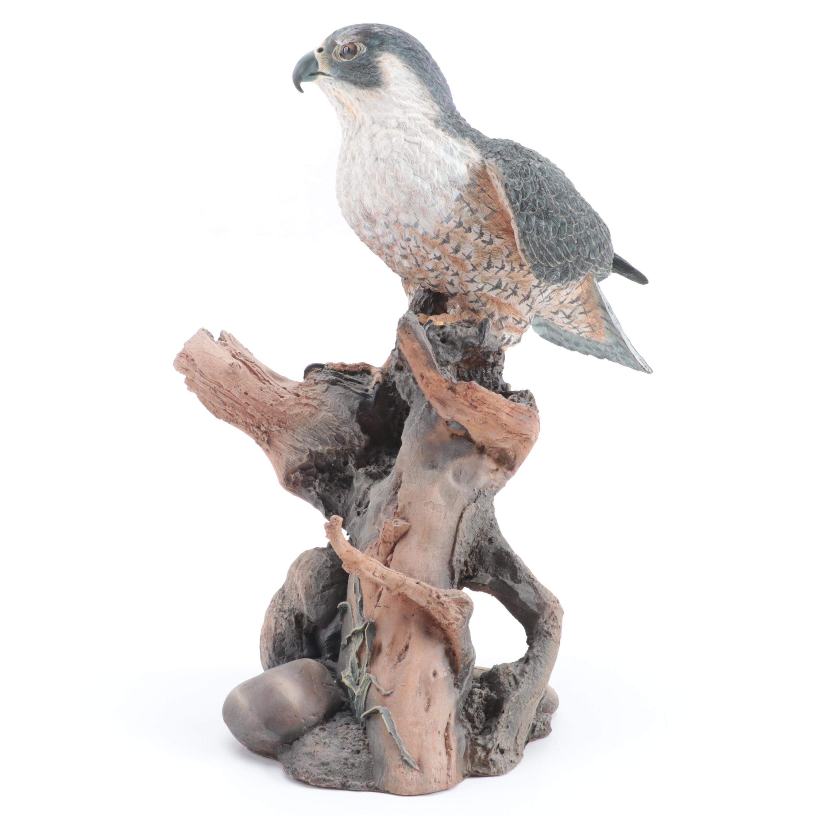 Second Nature Design Resin Figure of a Peregrine Falcon