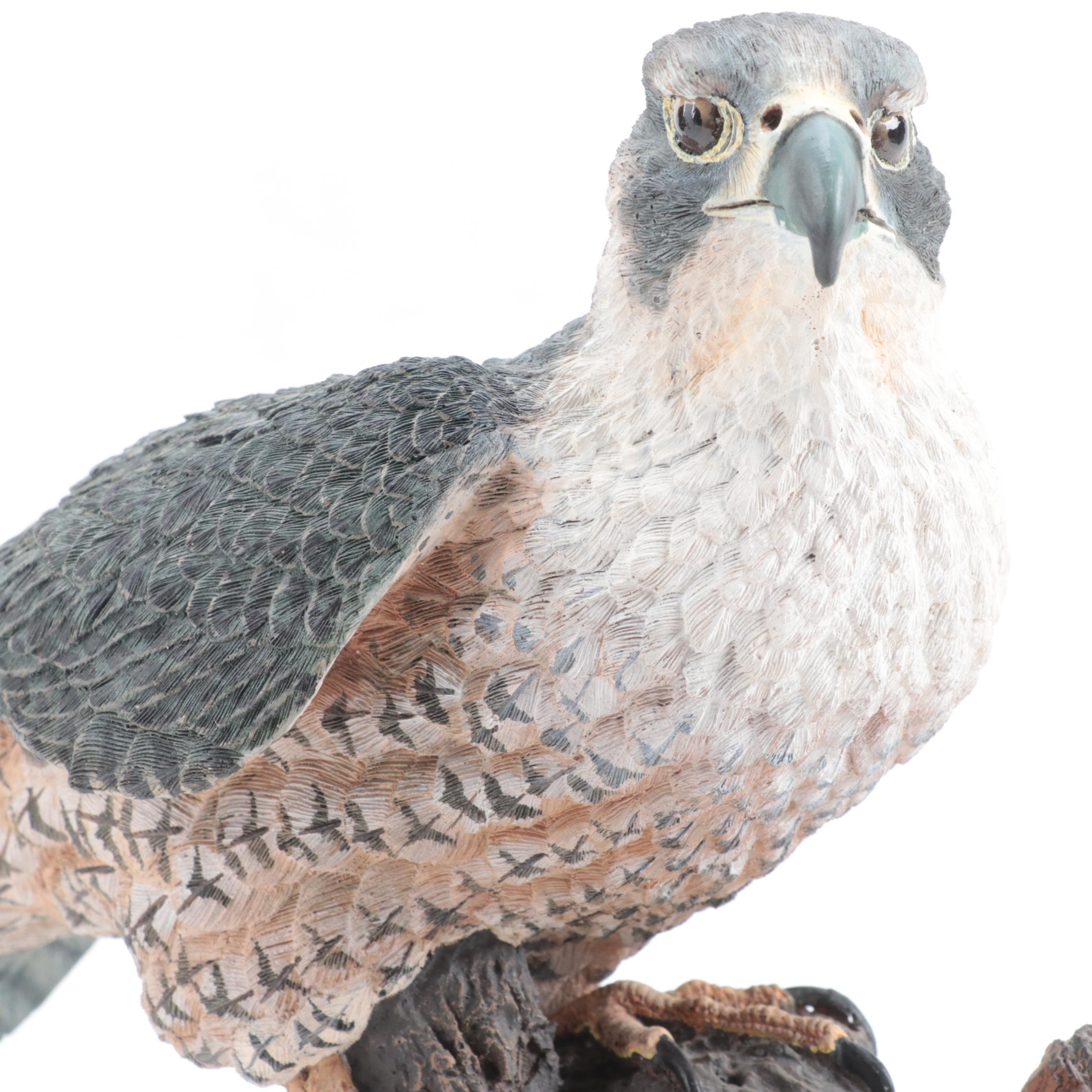 Second Nature Design Resin Figure of a Peregrine Falcon