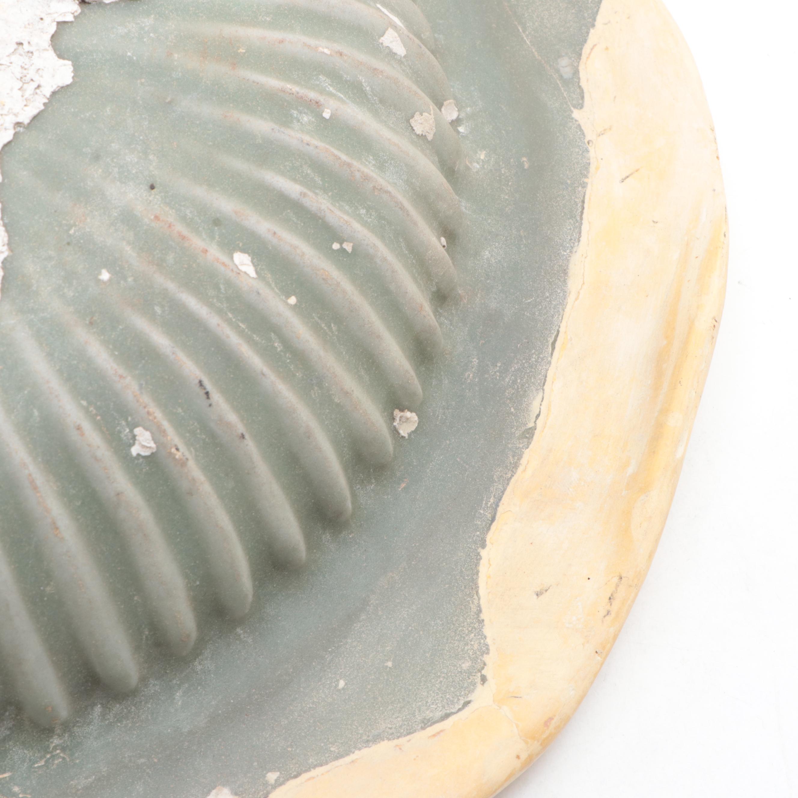 Chinese Celadon Earthenware Jar Cover, probably Song Dynasty