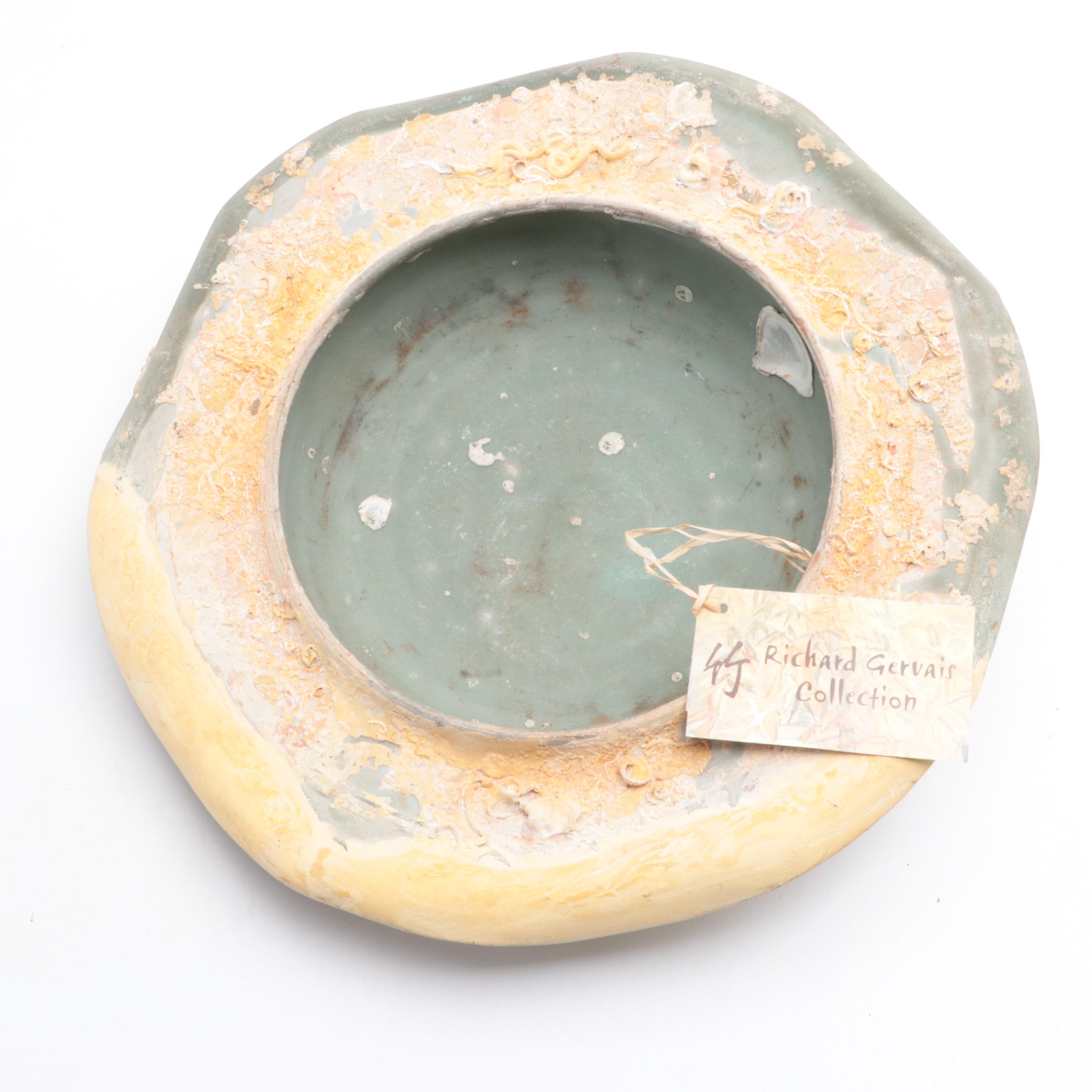 Chinese Celadon Earthenware Jar Cover, probably Song Dynasty