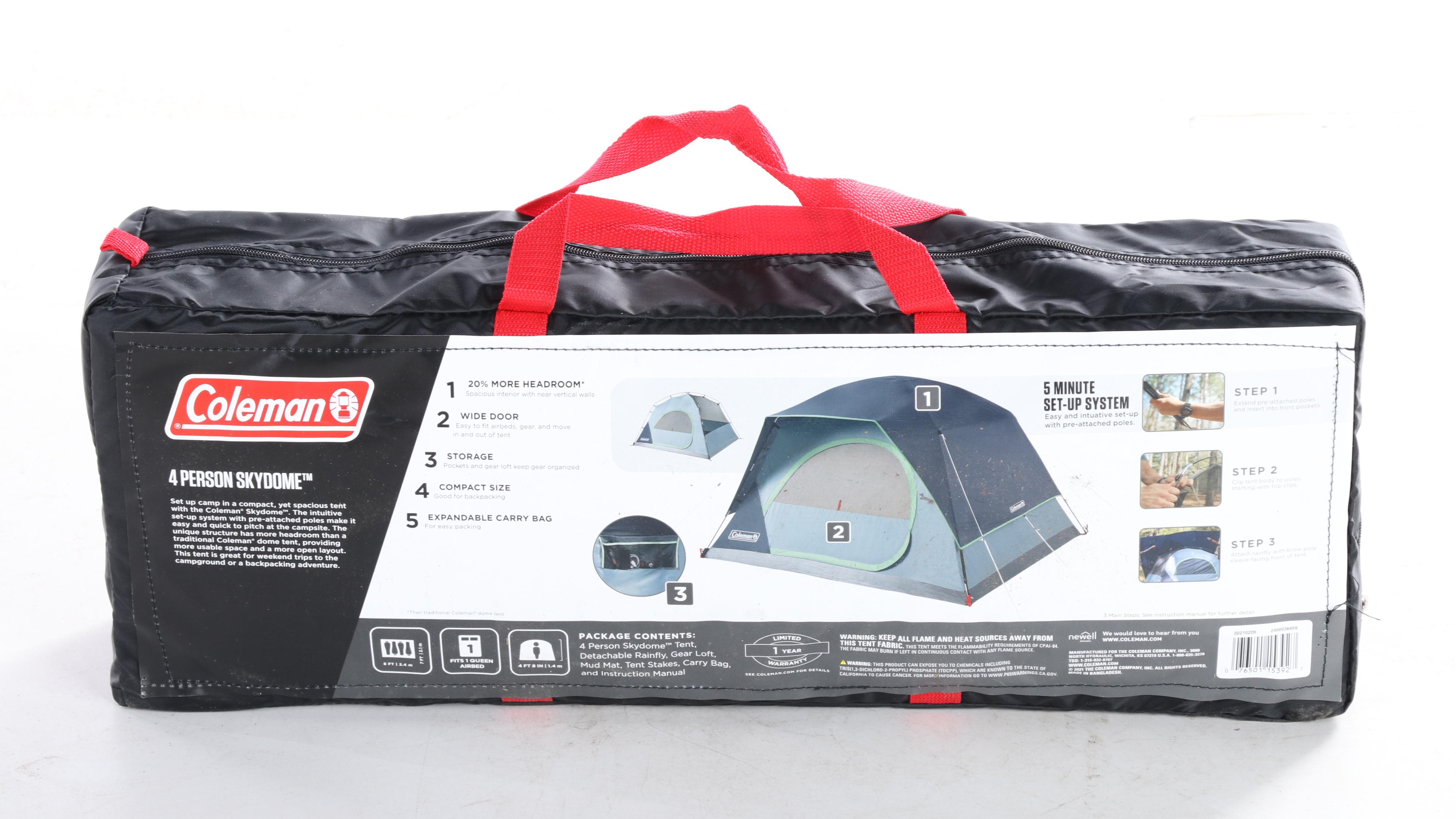 Coleman Skydome Four-Person Tent in Blue