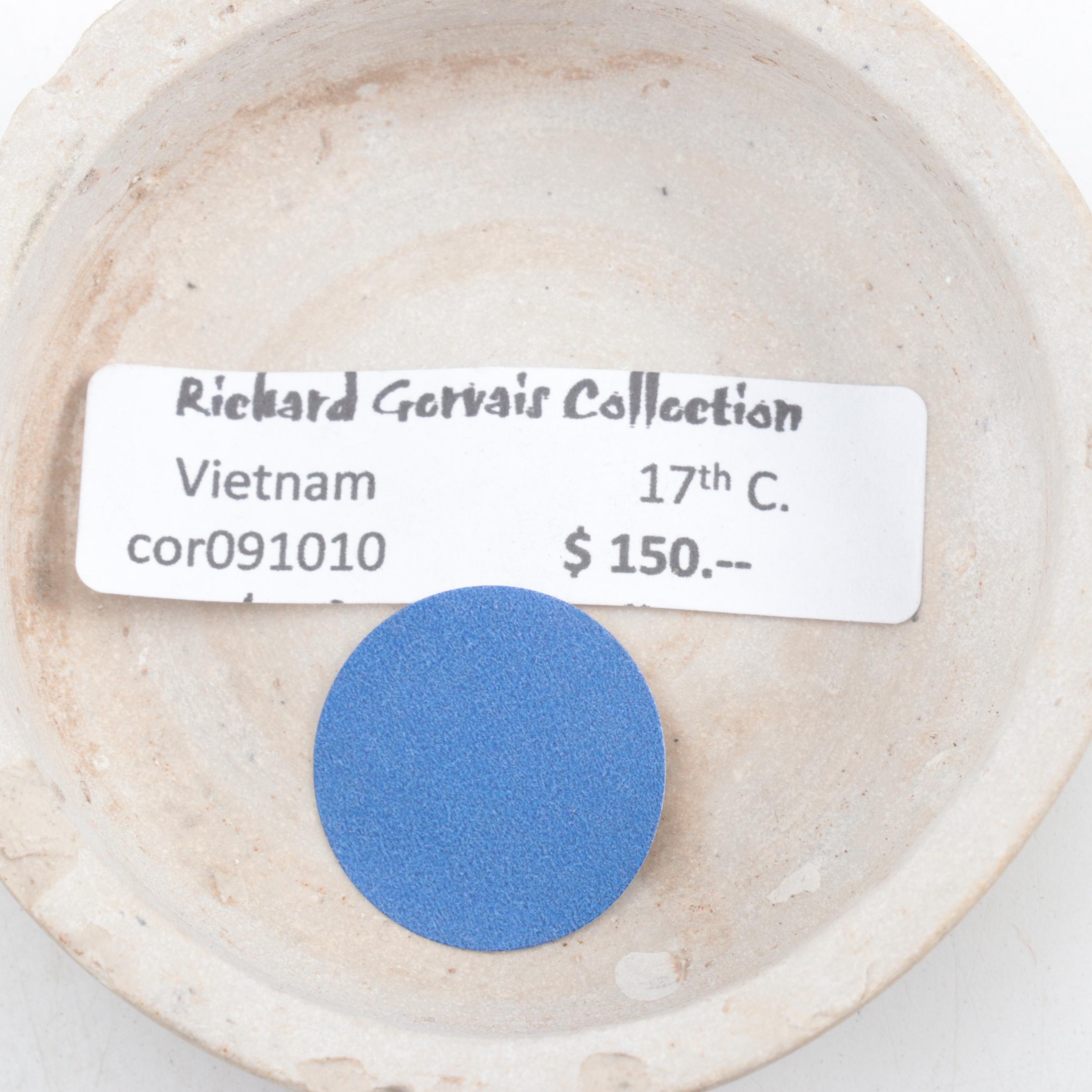 Vietnamese Blue and White Porcelain Lidded Boxes, 17th C