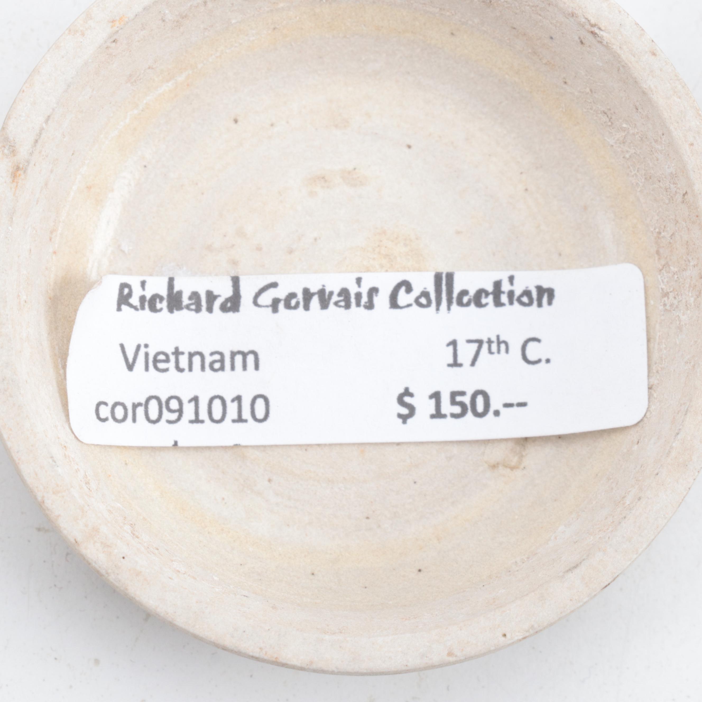 Vietnamese Blue and White Porcelain Lidded Boxes, 17th C