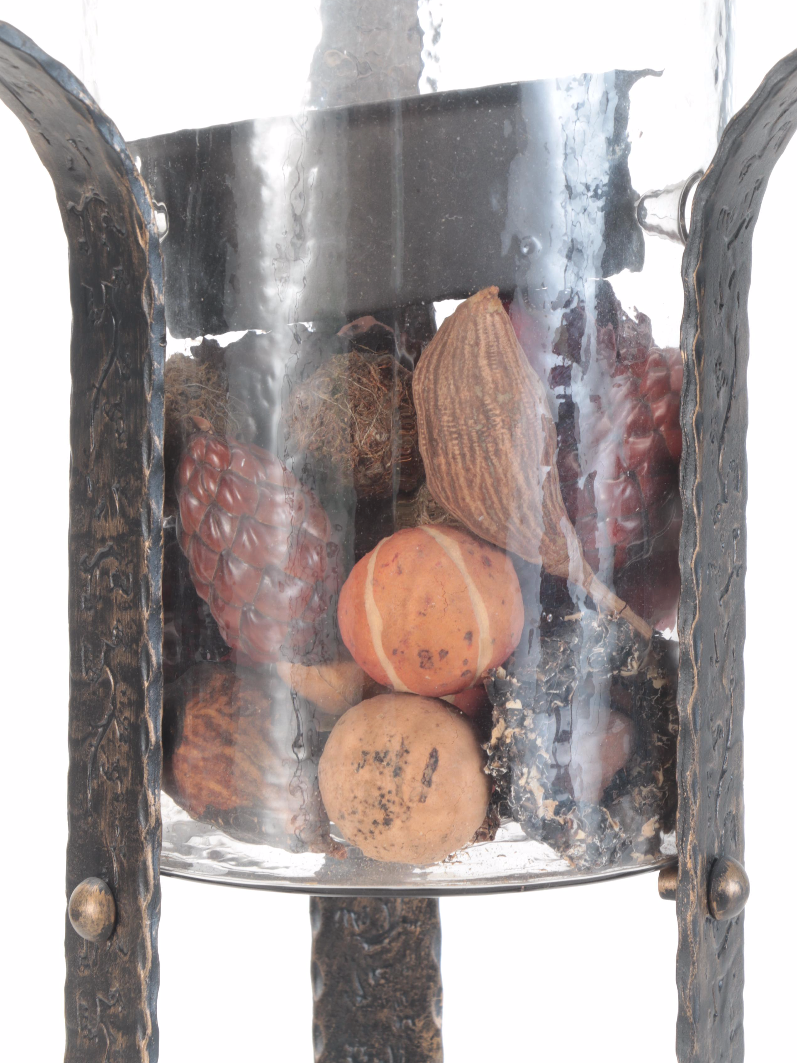 Copper and Glass Candelabras