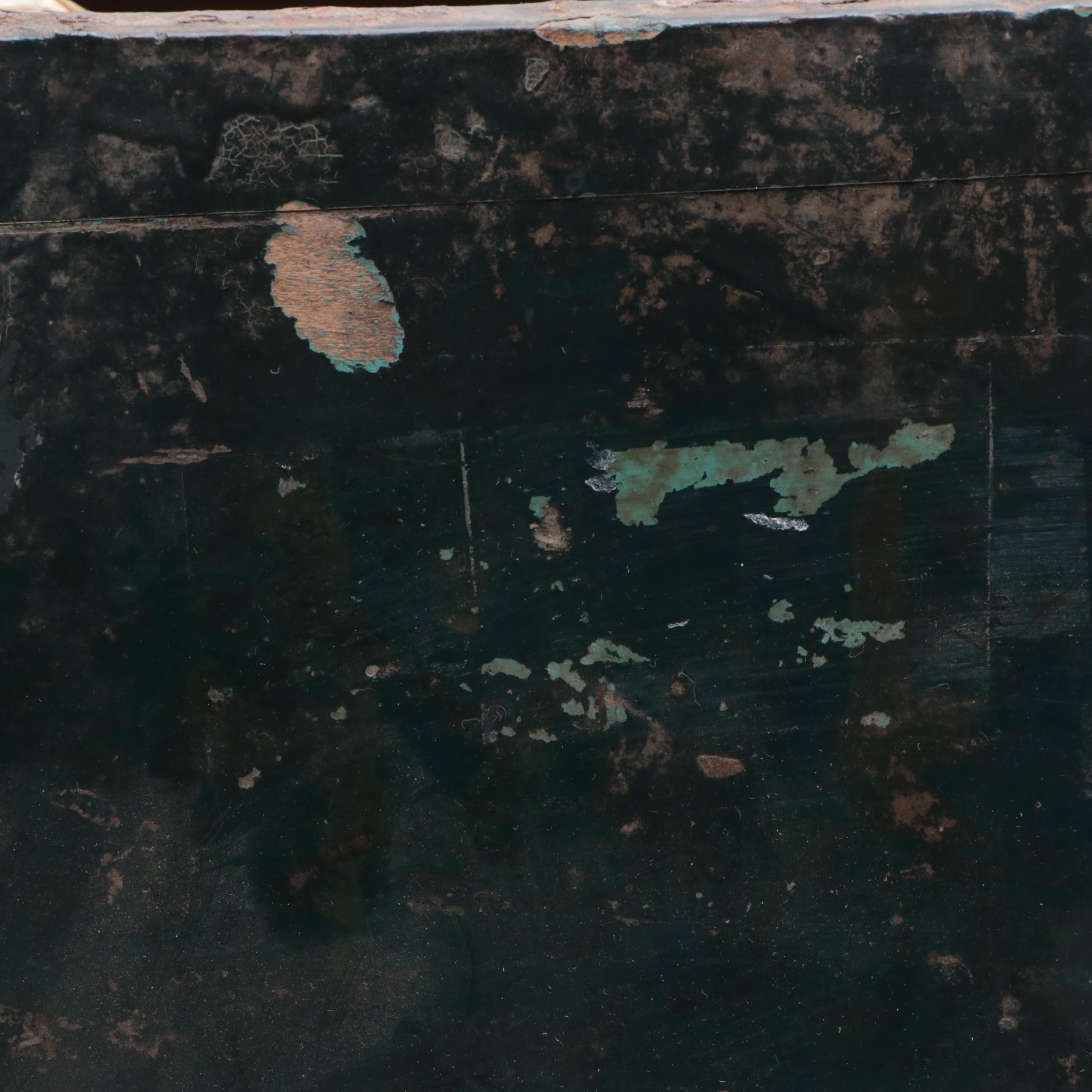 Chinese Metal Rimmed Wood Rice/Grain Measure, Early 20th Century