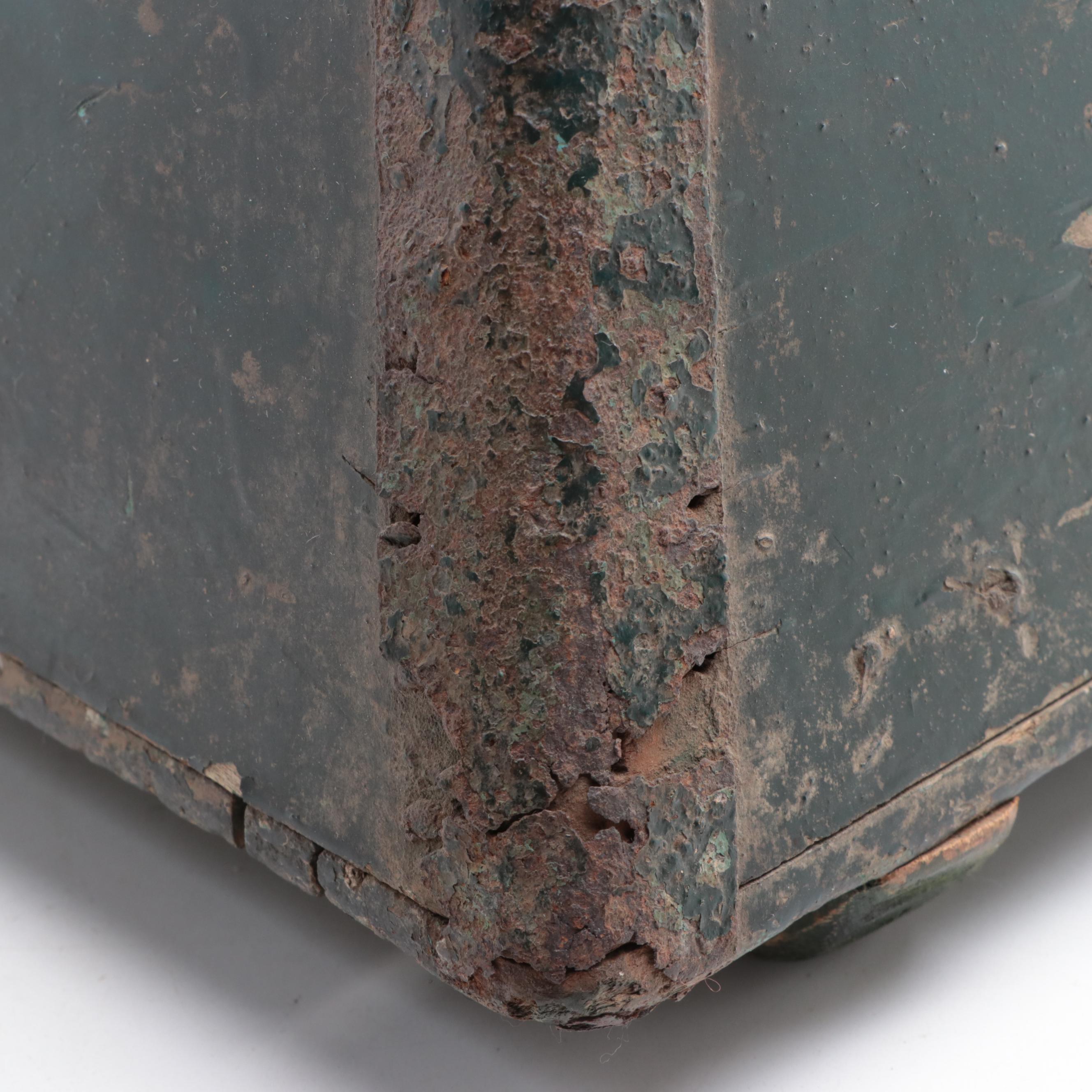 Chinese Metal Rimmed Wood Rice/Grain Measure, Early 20th Century