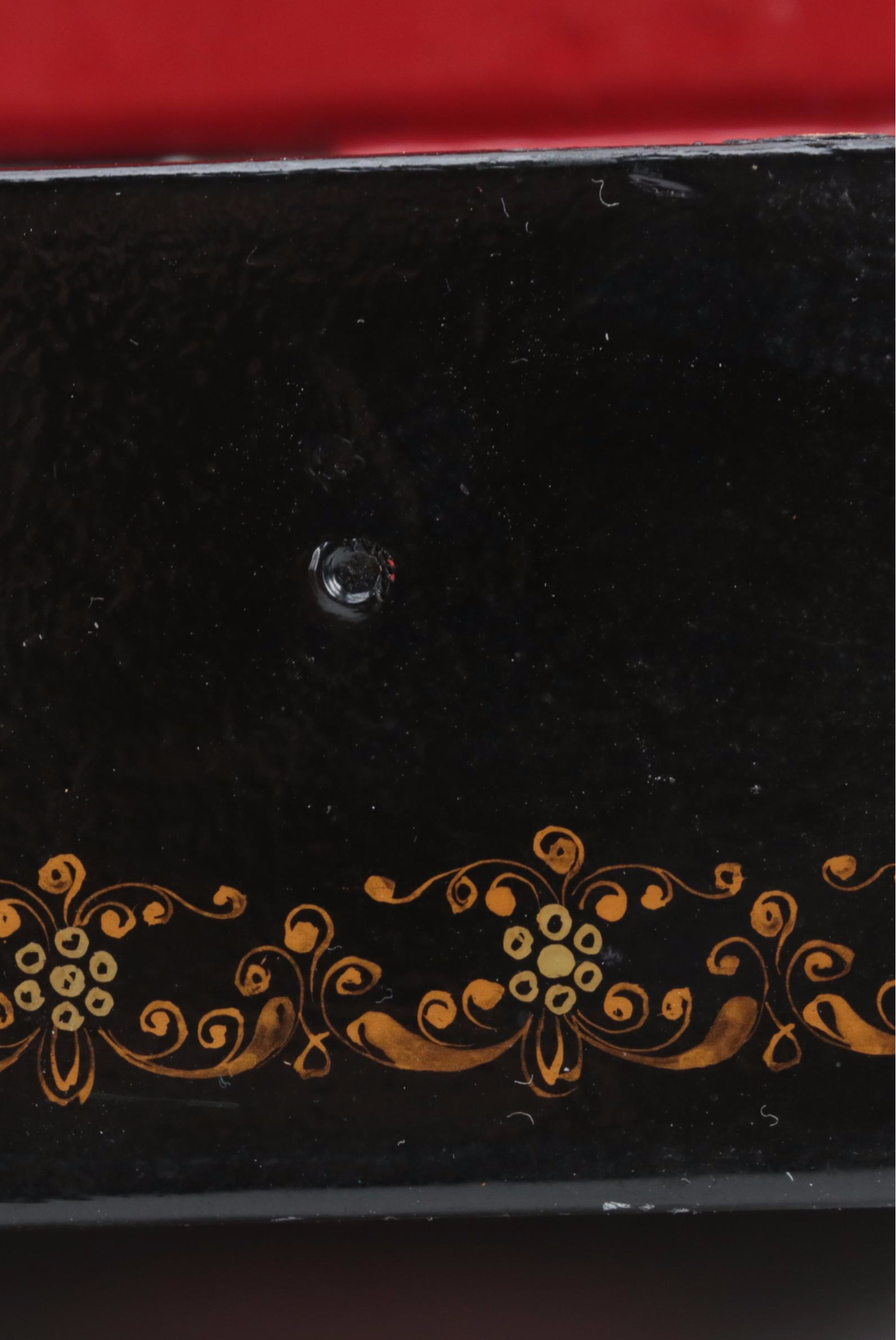 Russian Palekh Hand-Painted Fairytale Lacquer Box