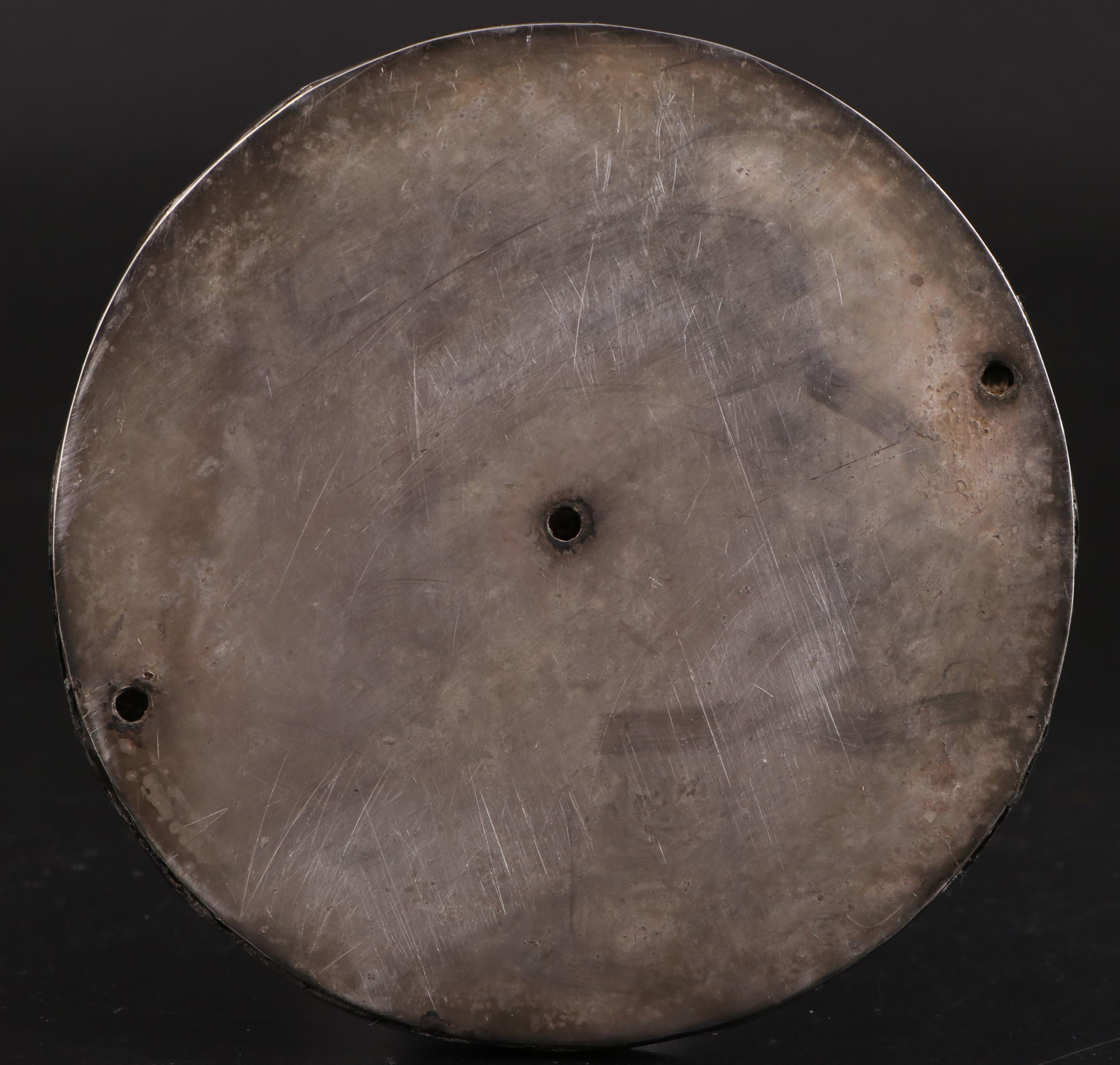 Pair of Victorian Silver Plate on Brass Hurricane Candlesticks, 19th Century