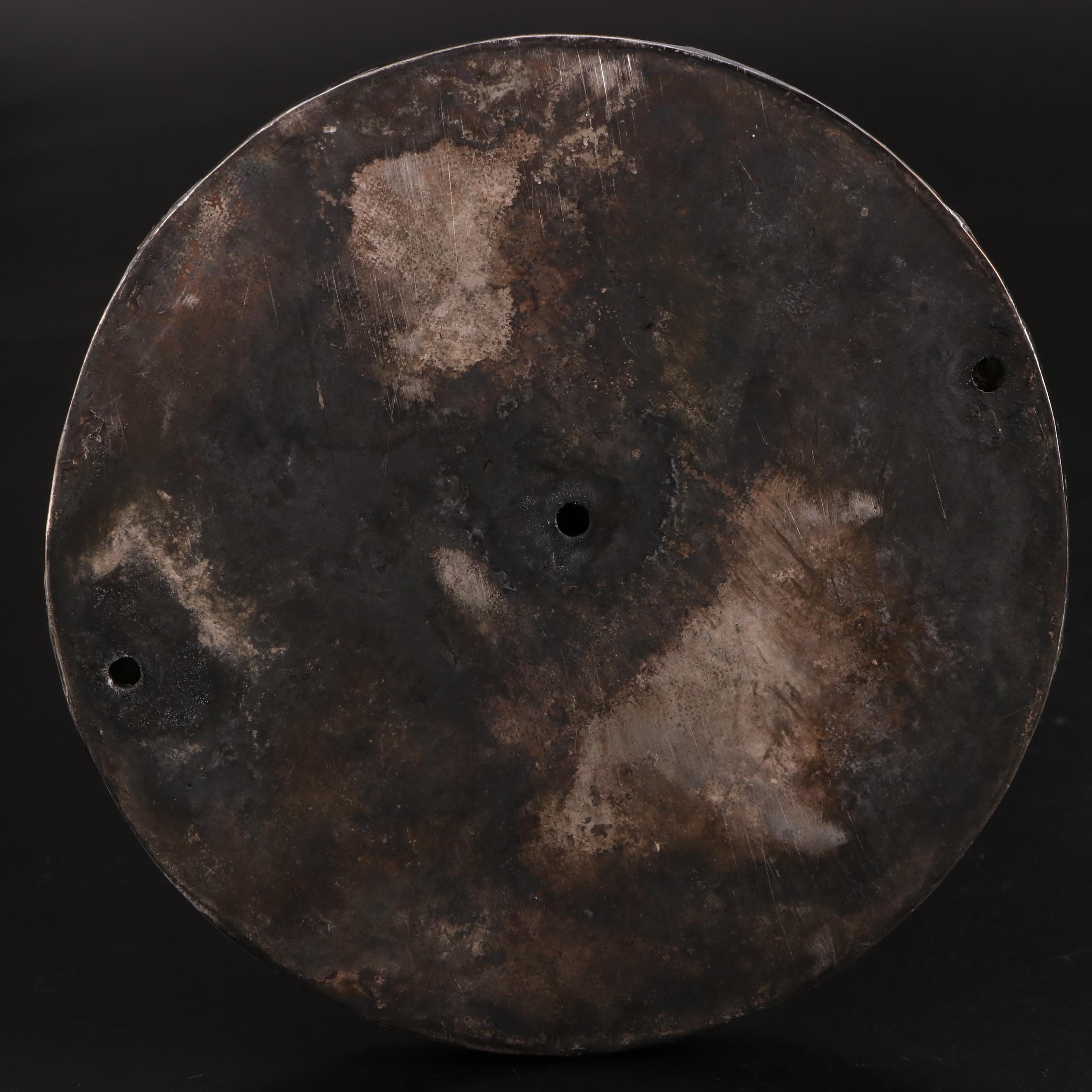 Pair of Victorian Silver Plate on Brass Hurricane Candlesticks, 19th Century