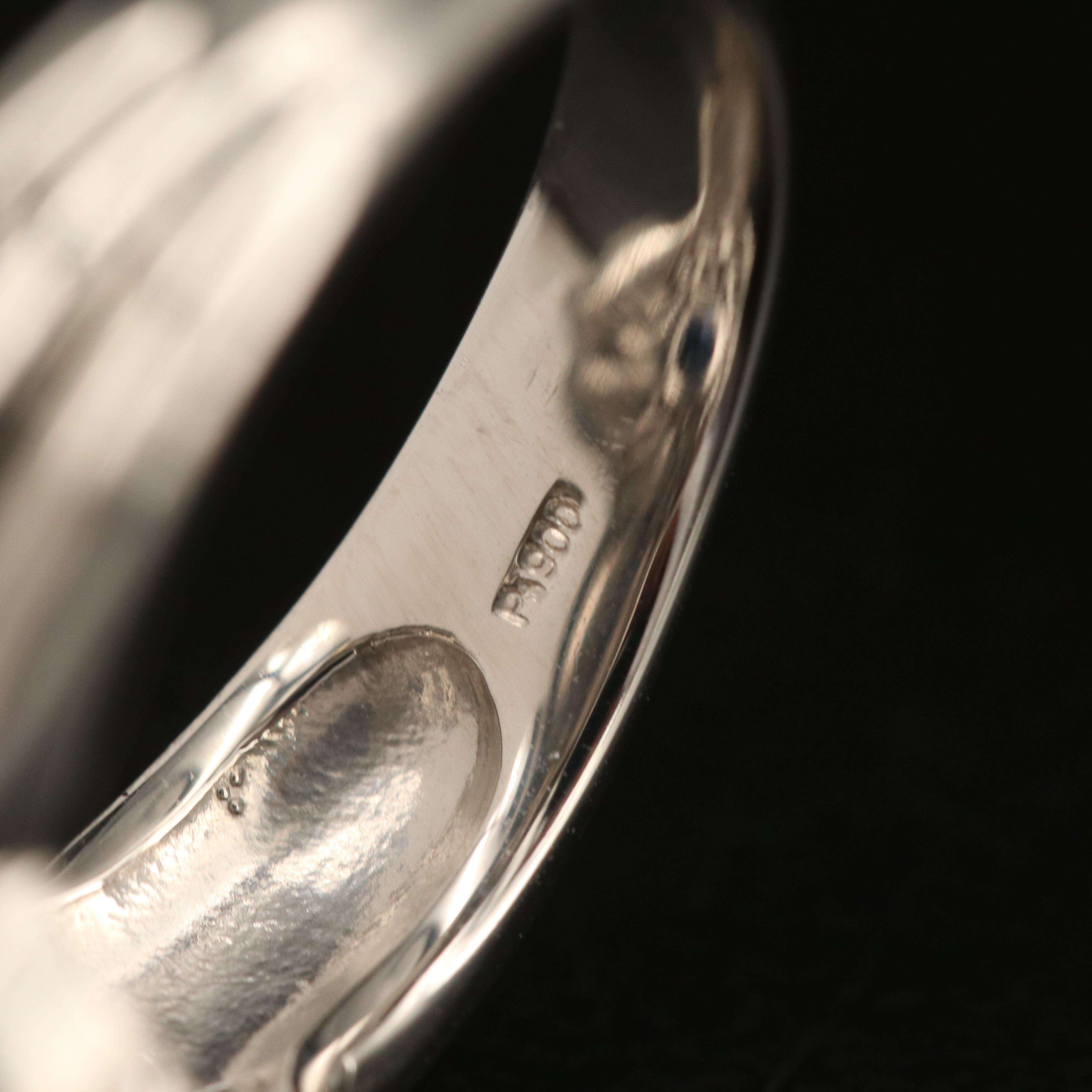 Platinum 1.78 CT Sapphire and Diamond Ring