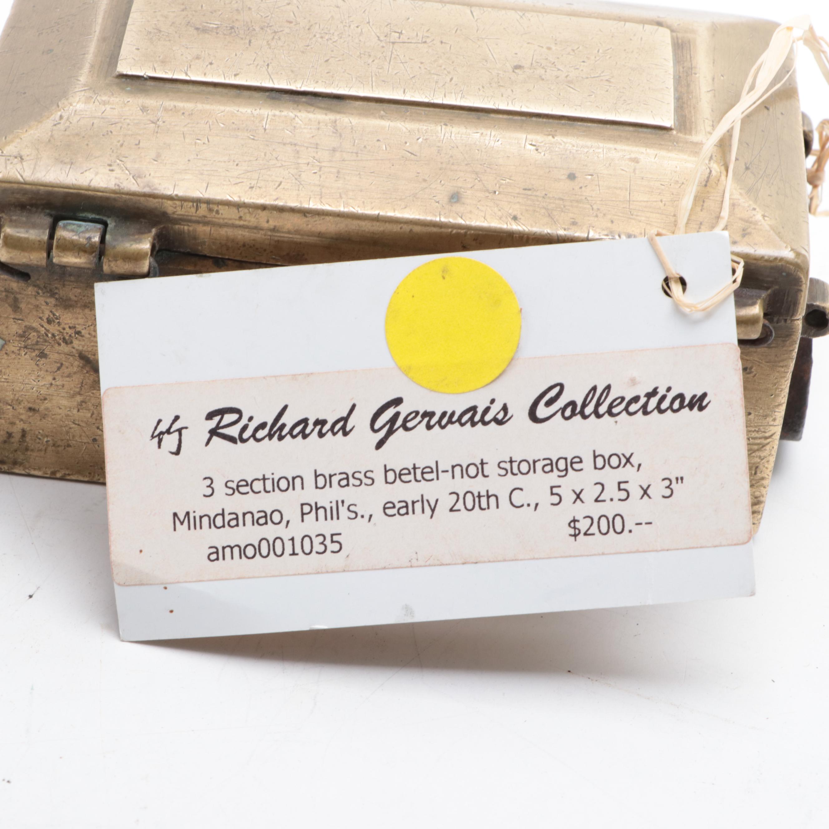 Filipino Brass Betel Nut Boxes, Early and Mid-20th Century