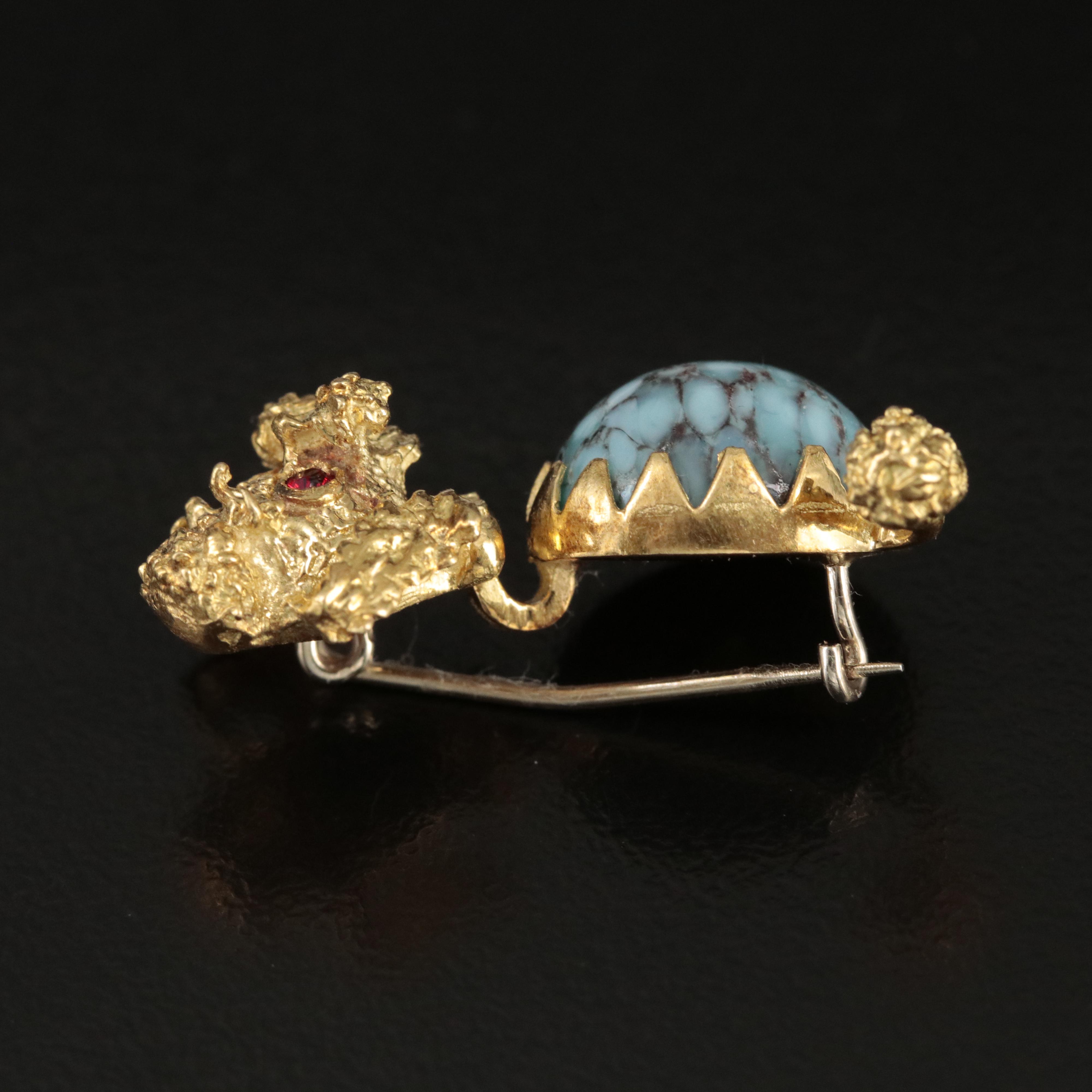 1960s 18K Poodle Brooch