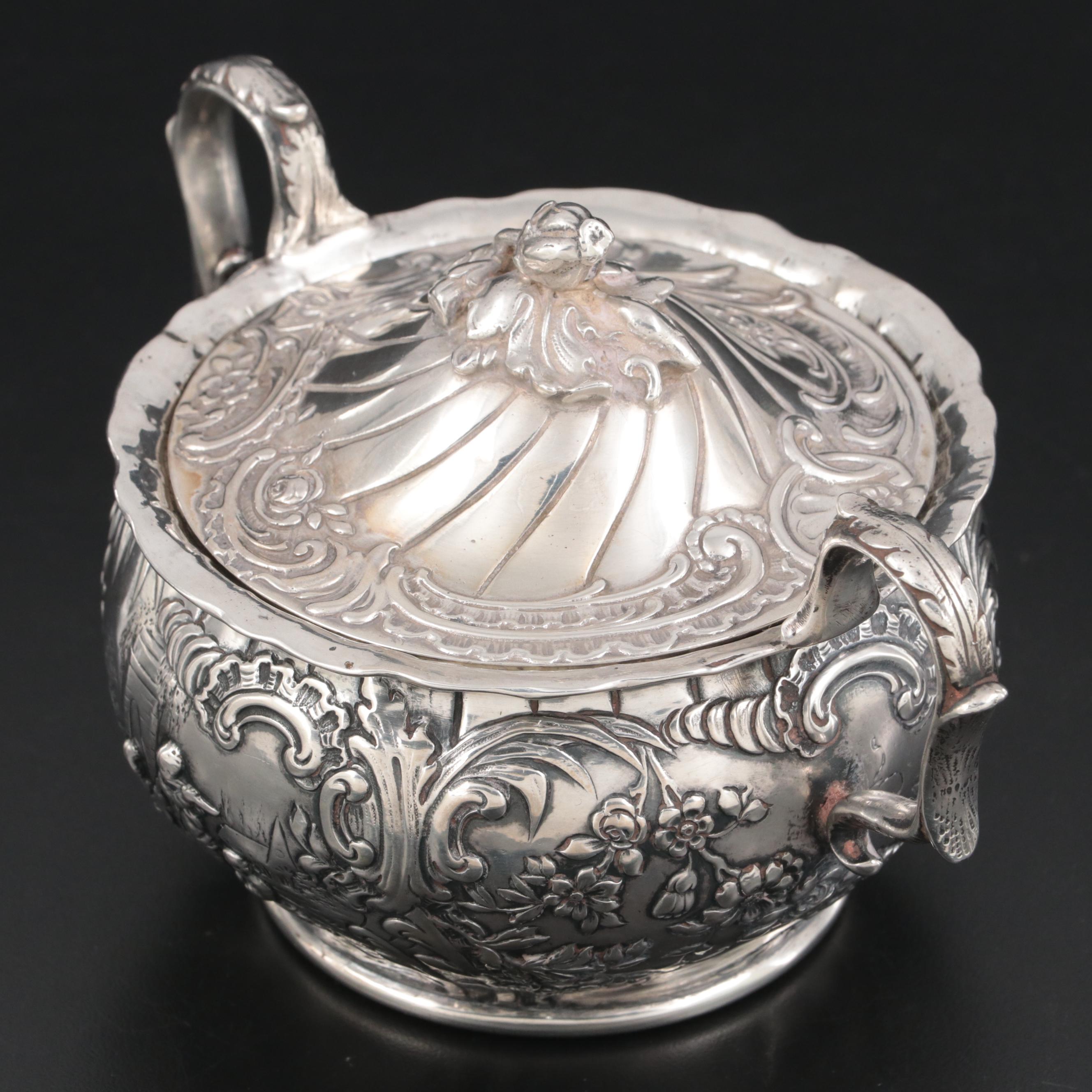 J. D. Schleissner & Söhne Baroque Revival Hanau 870 Silver Sugar, 19th C.