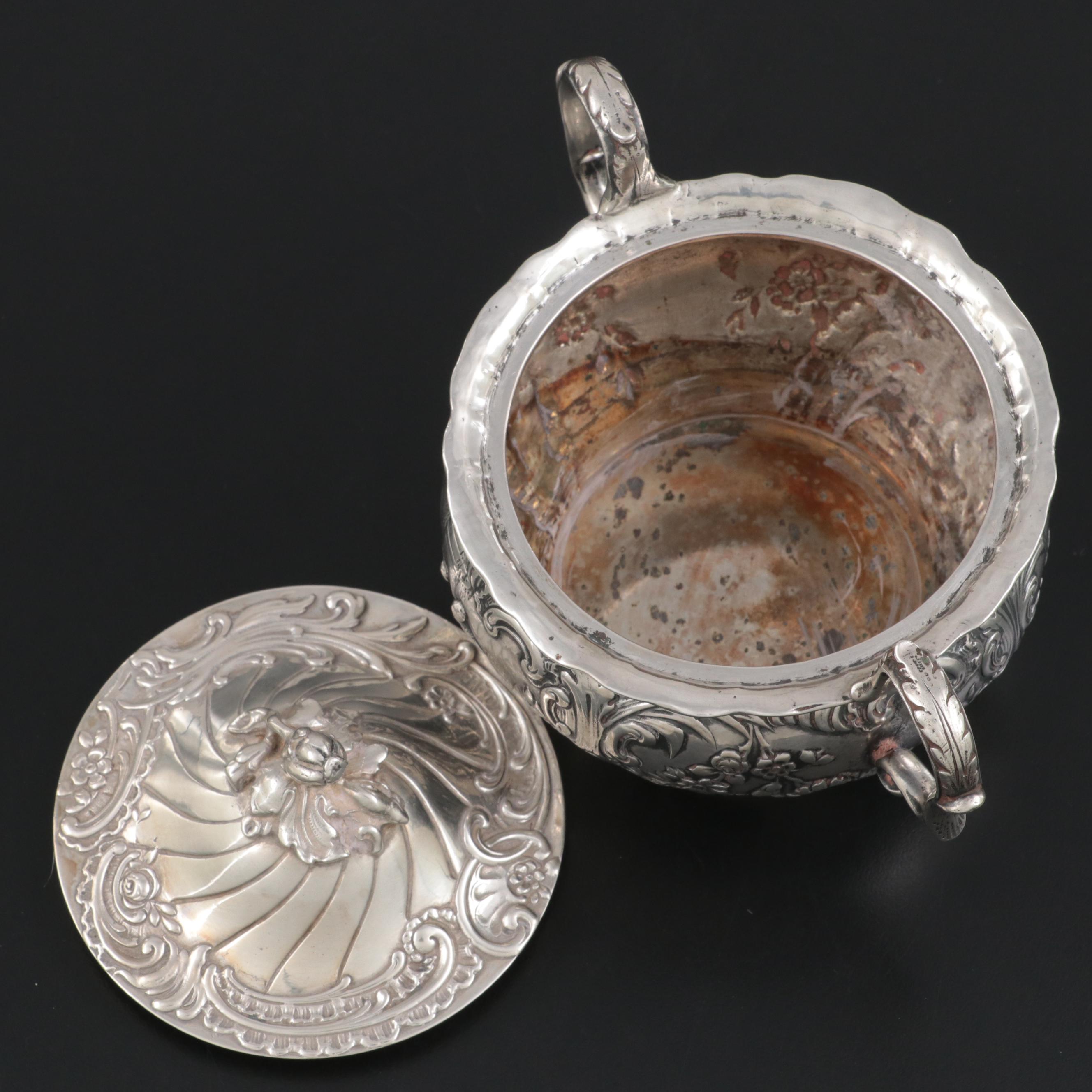 J. D. Schleissner & Söhne Baroque Revival Hanau 870 Silver Sugar, 19th C.
