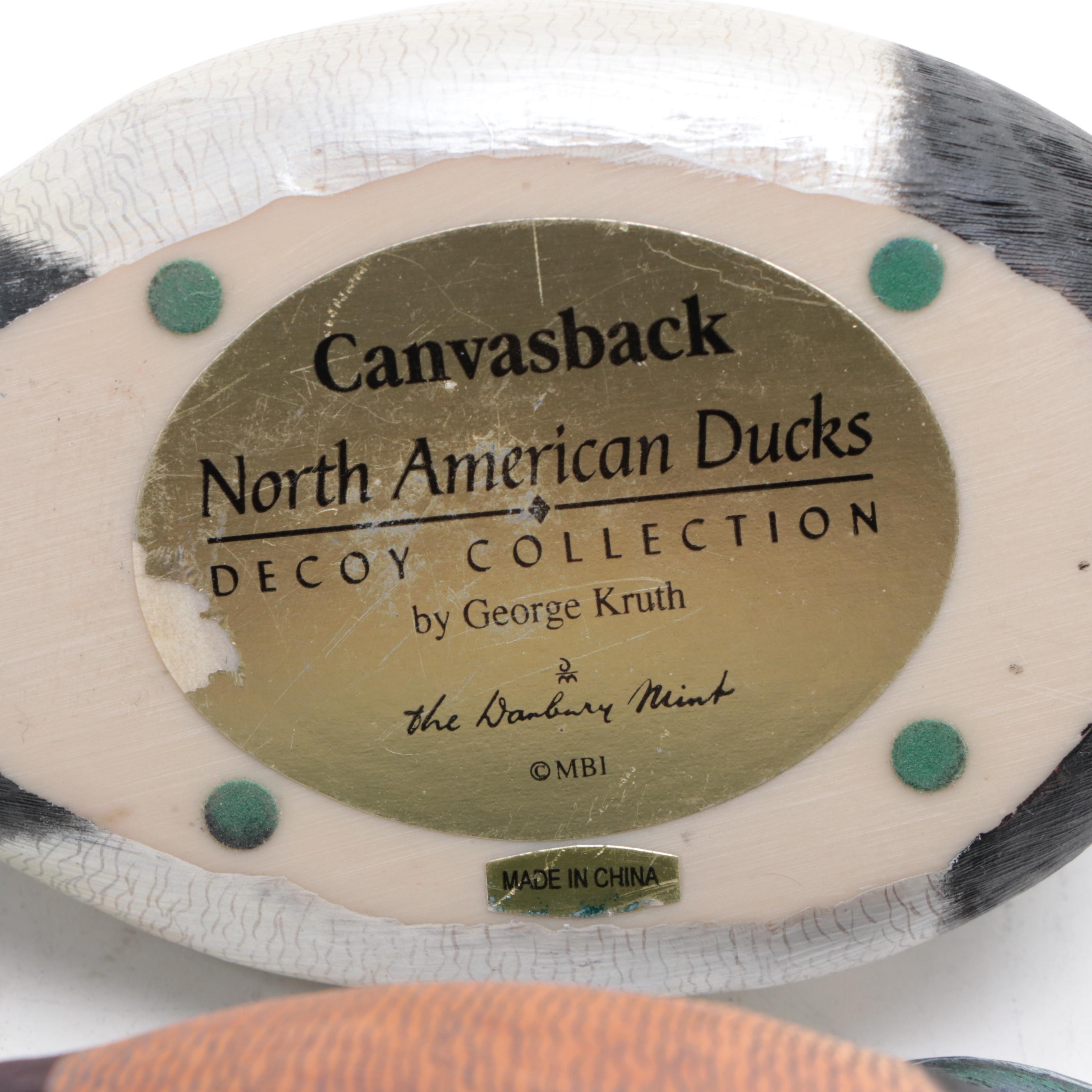 Three Danbury Mint North American Ducks by George Kruth