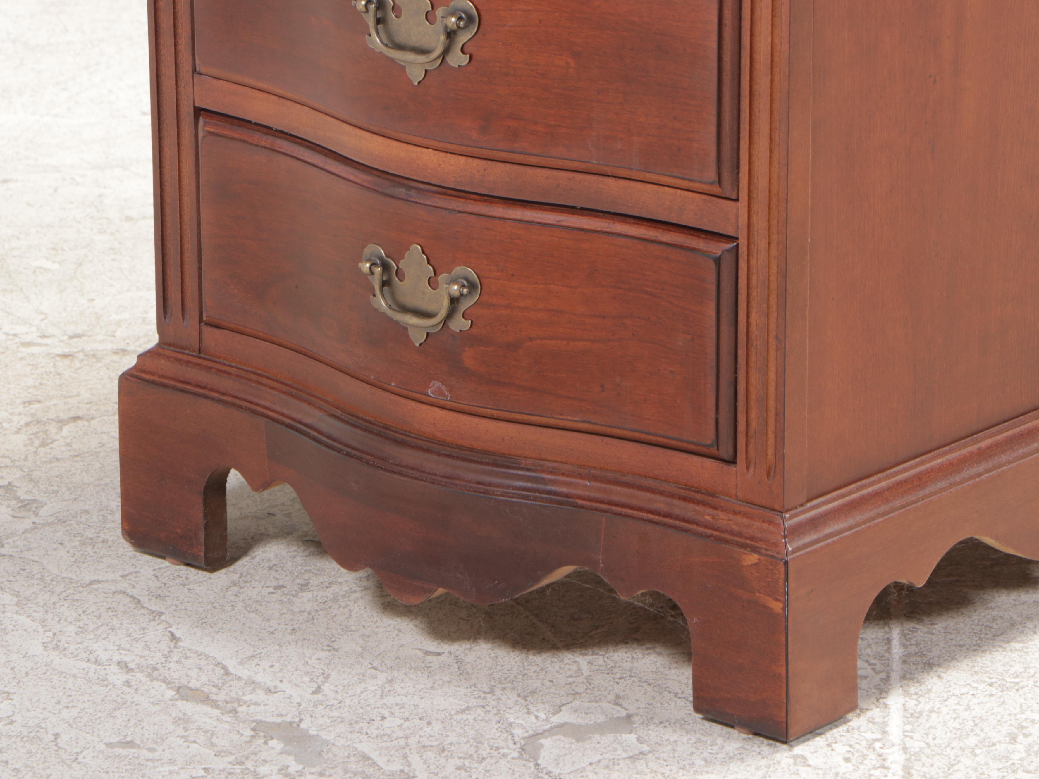 Two Riverside Furniture Federal Style Cherrywood Side Tables