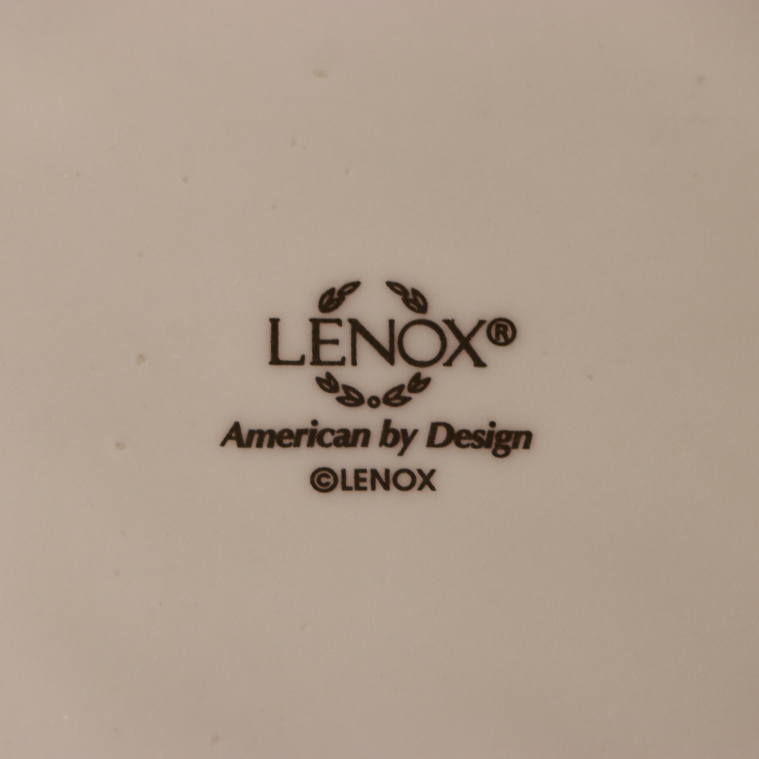 Lenox Bone China Poppy Vase and Crystal Vase