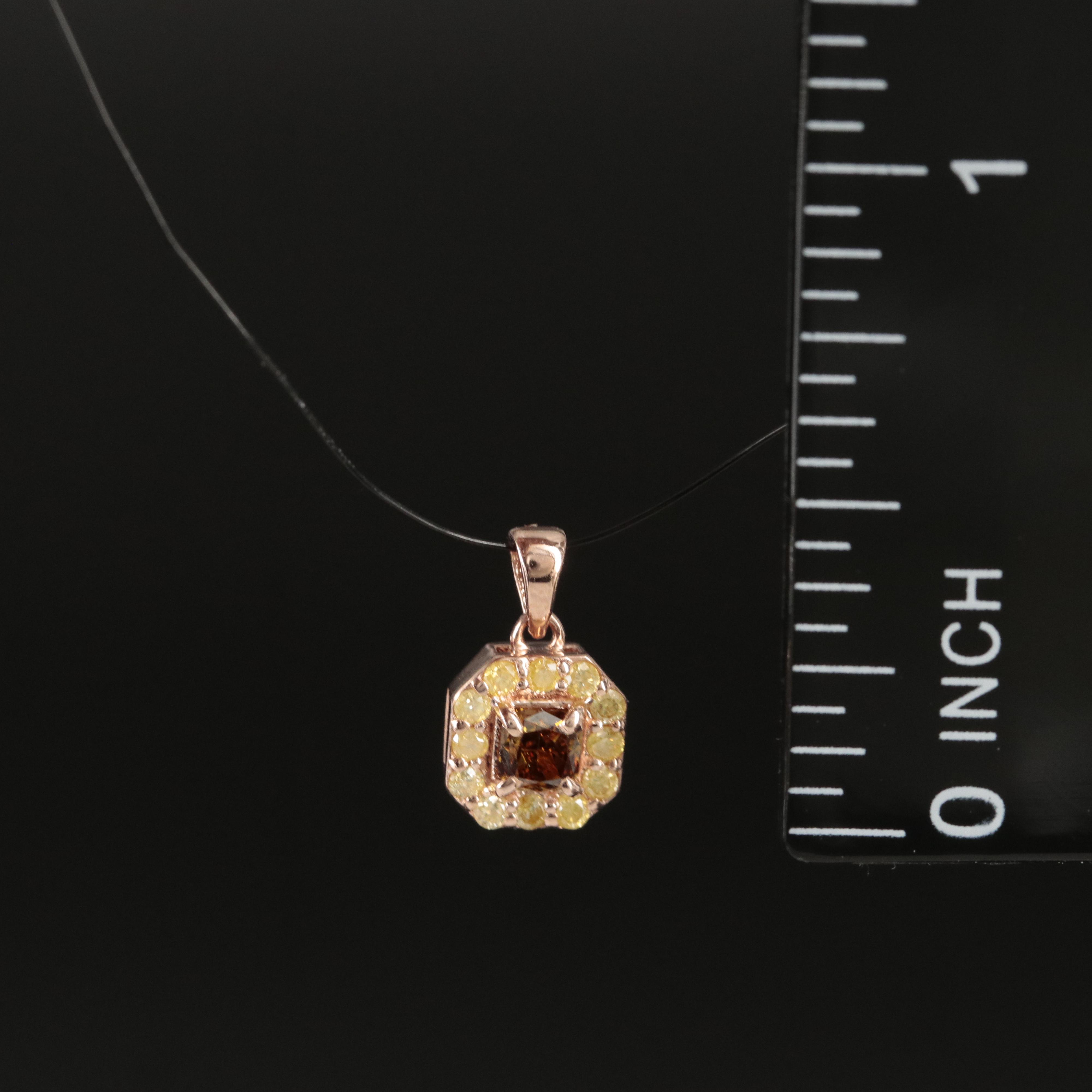 14K Rose Gold 0.22 CTW Diamond Pendant