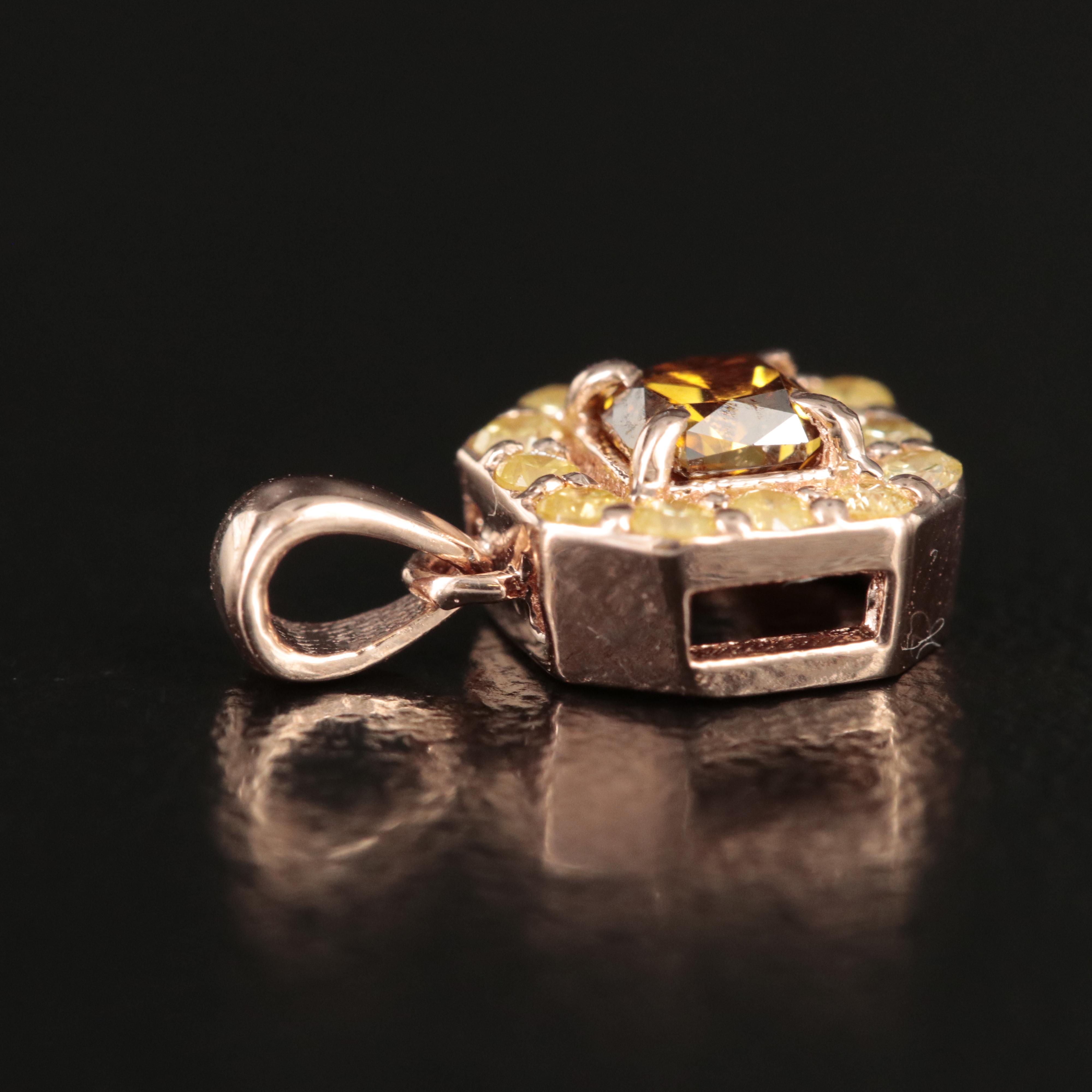 14K Rose Gold 0.22 CTW Diamond Pendant