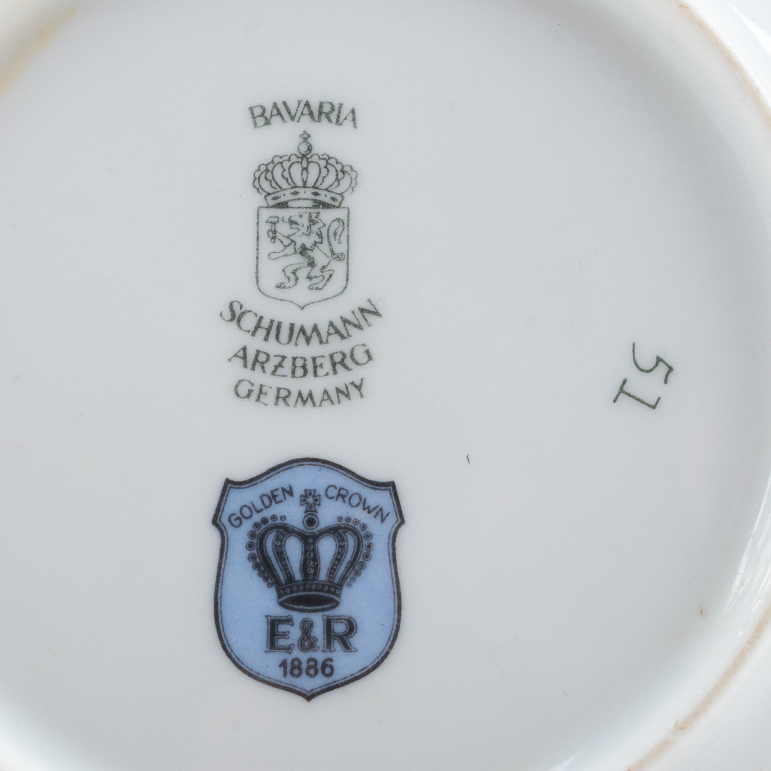 Schumann Porcelain Schnauzer Trinket Dish with Other Dog Figurines