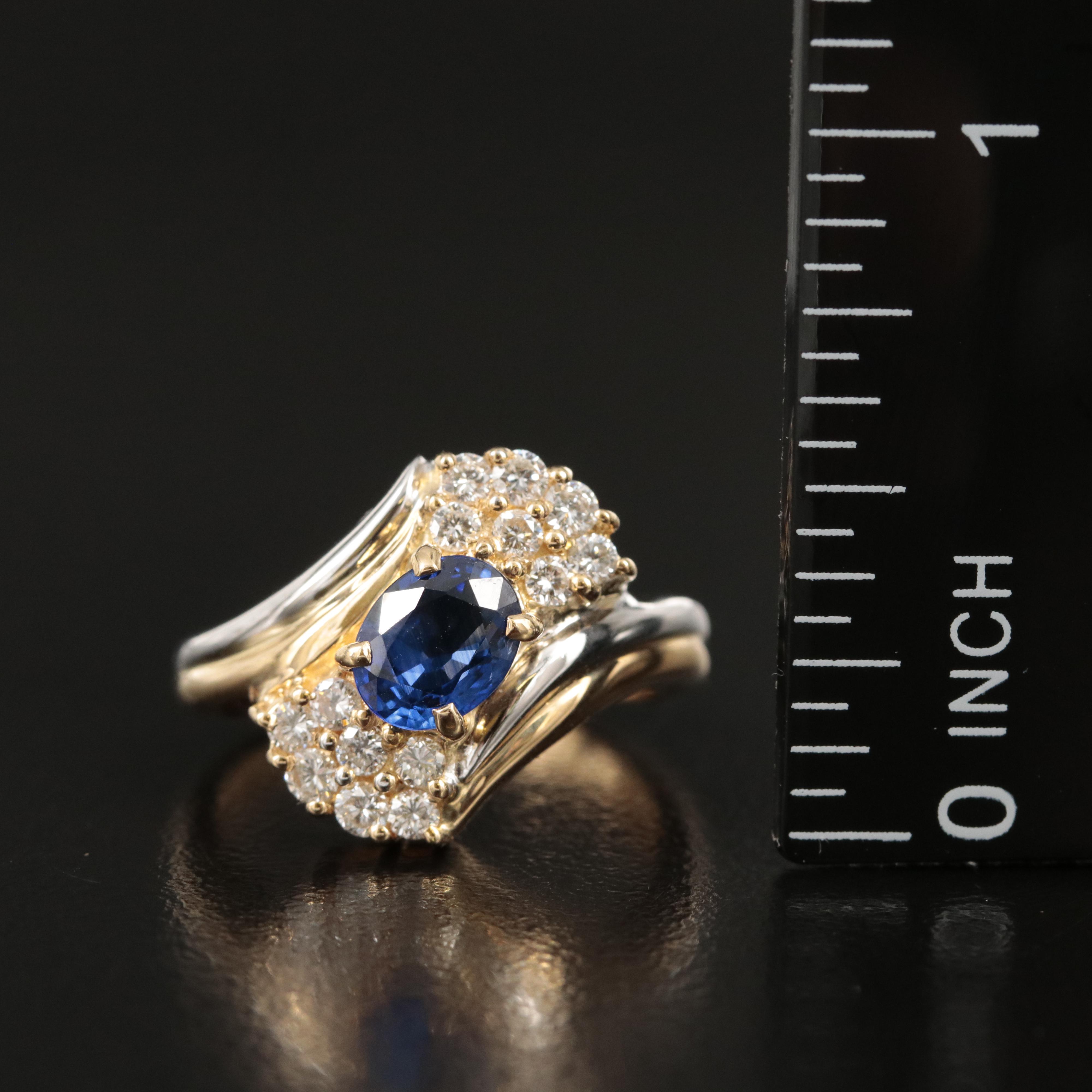 18K Sapphire and Diamond Ring