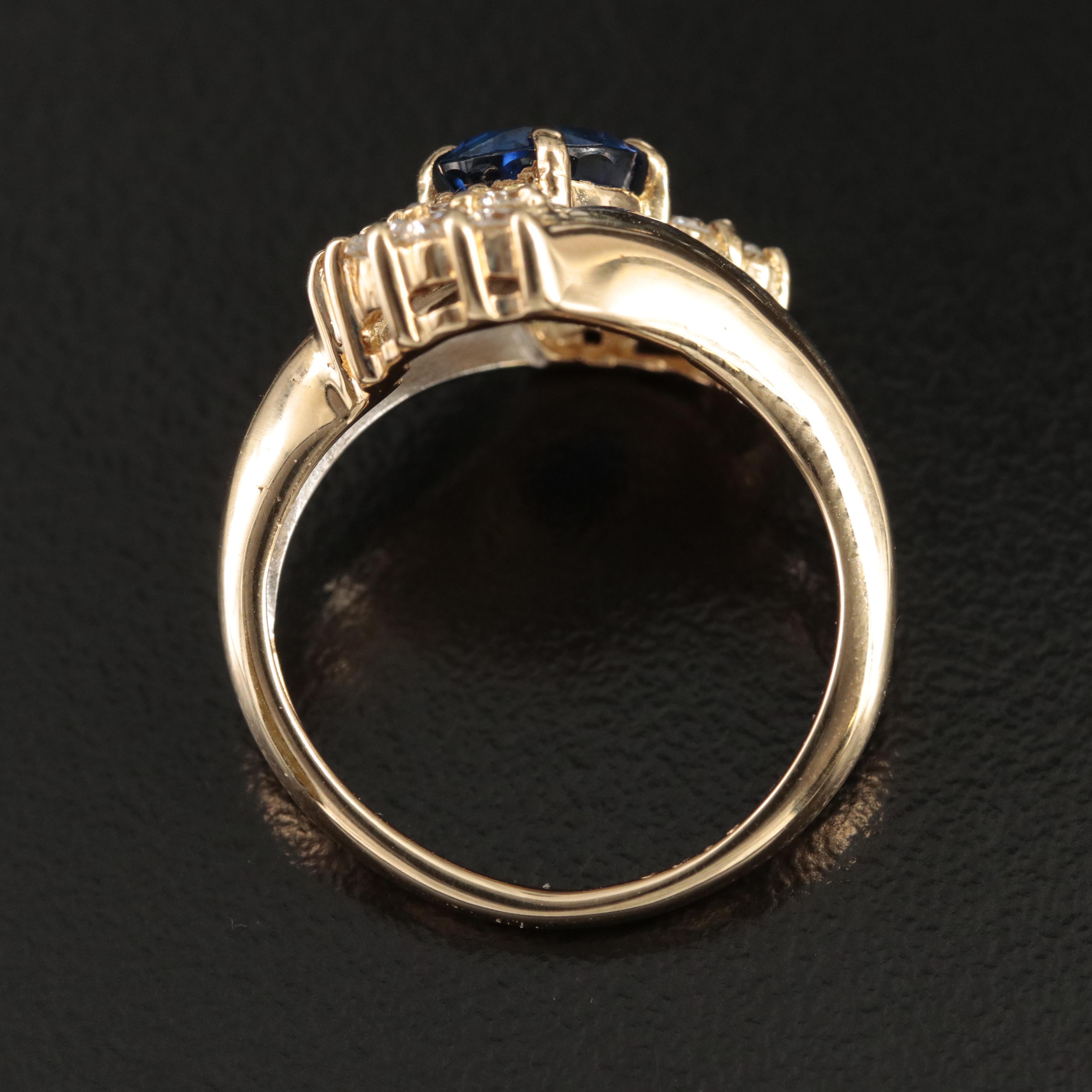 18K Sapphire and Diamond Ring