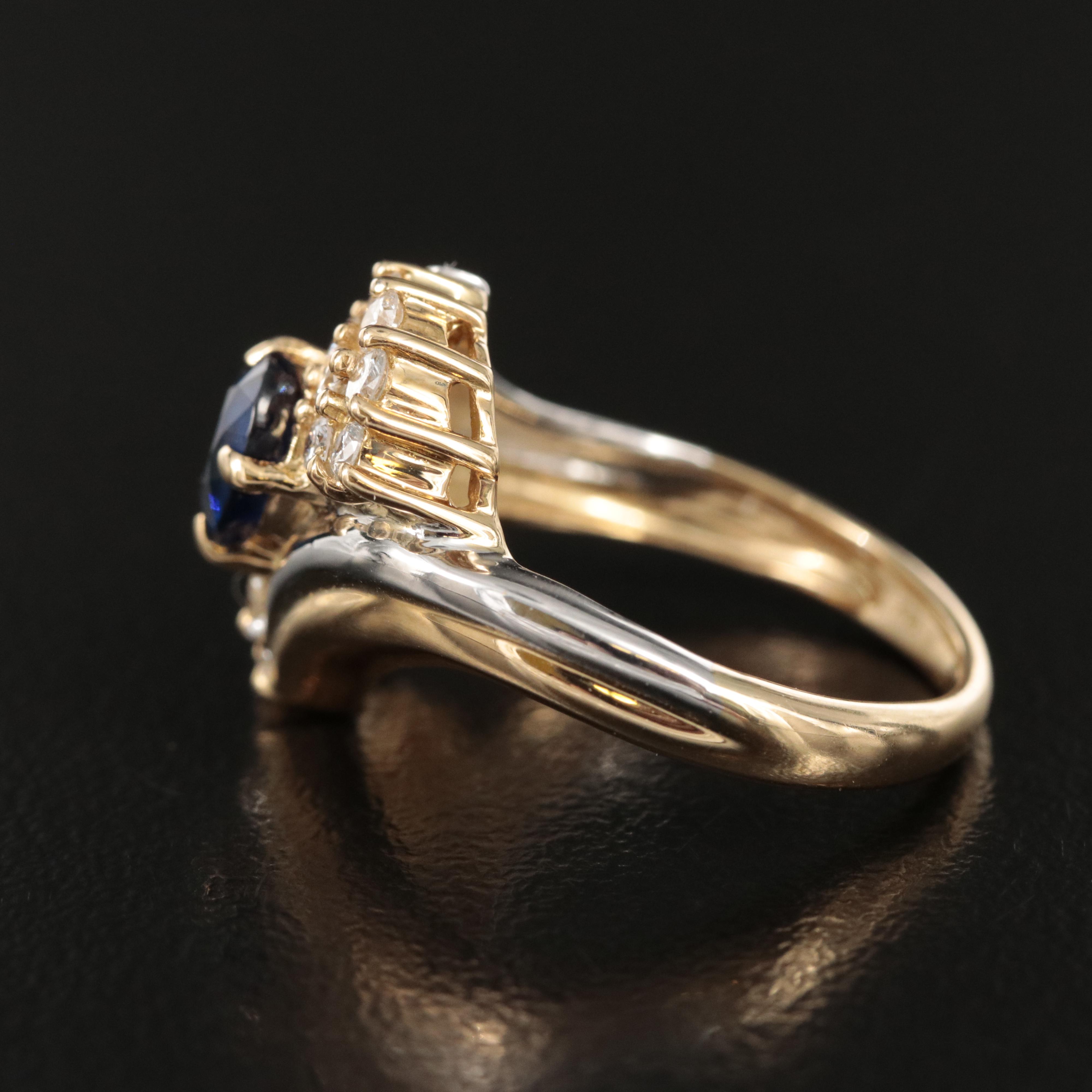 18K Sapphire and Diamond Ring