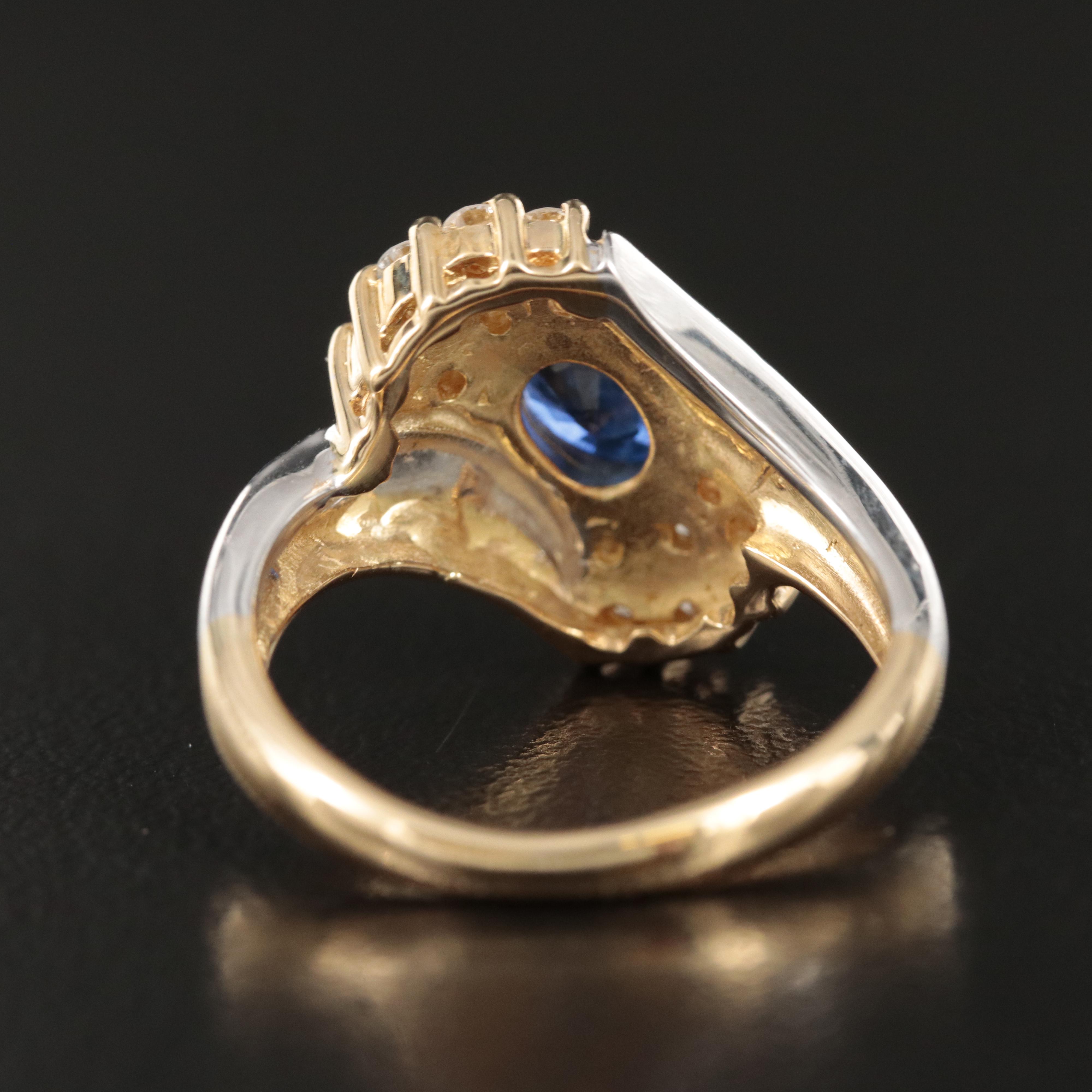 18K Sapphire and Diamond Ring