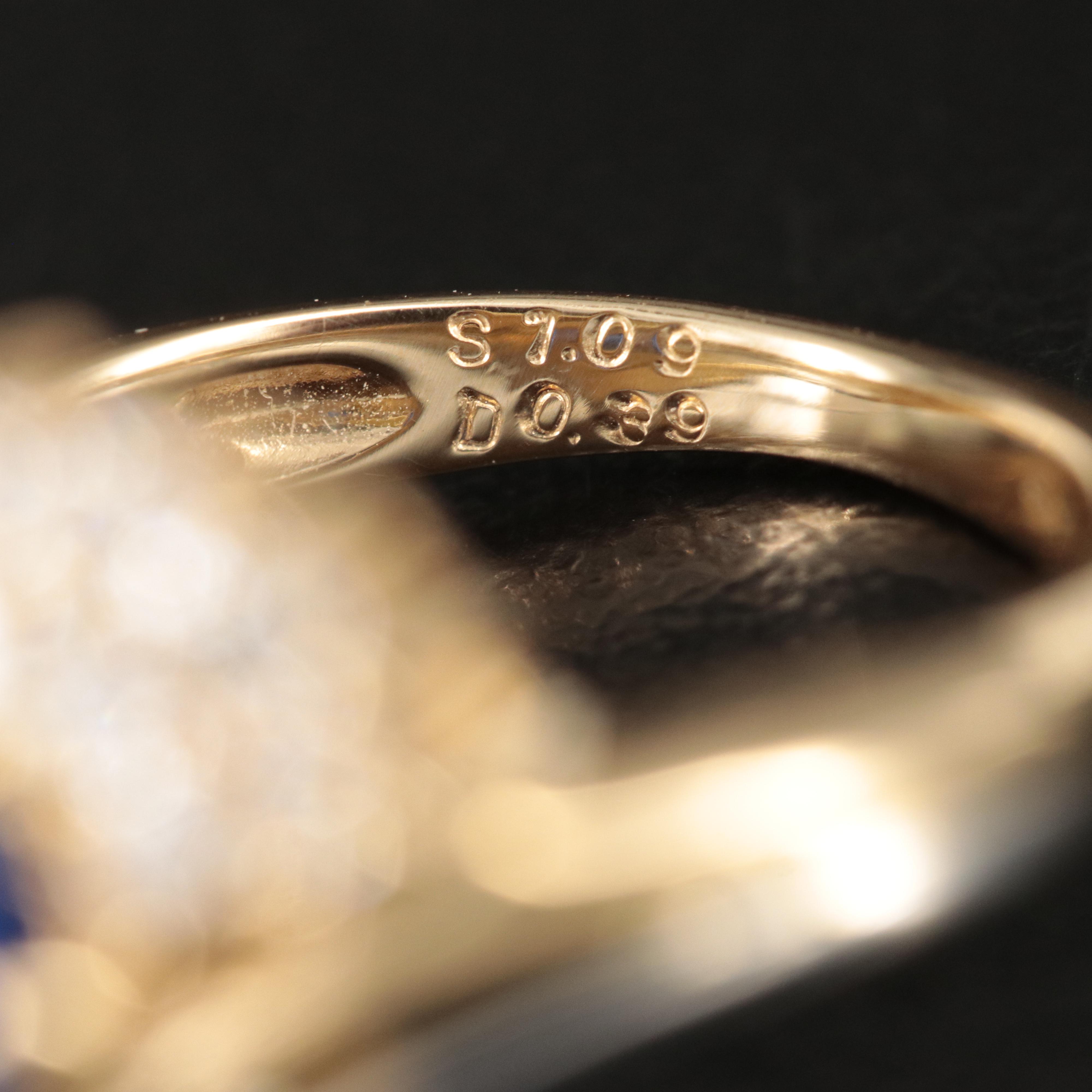 18K Sapphire and Diamond Ring