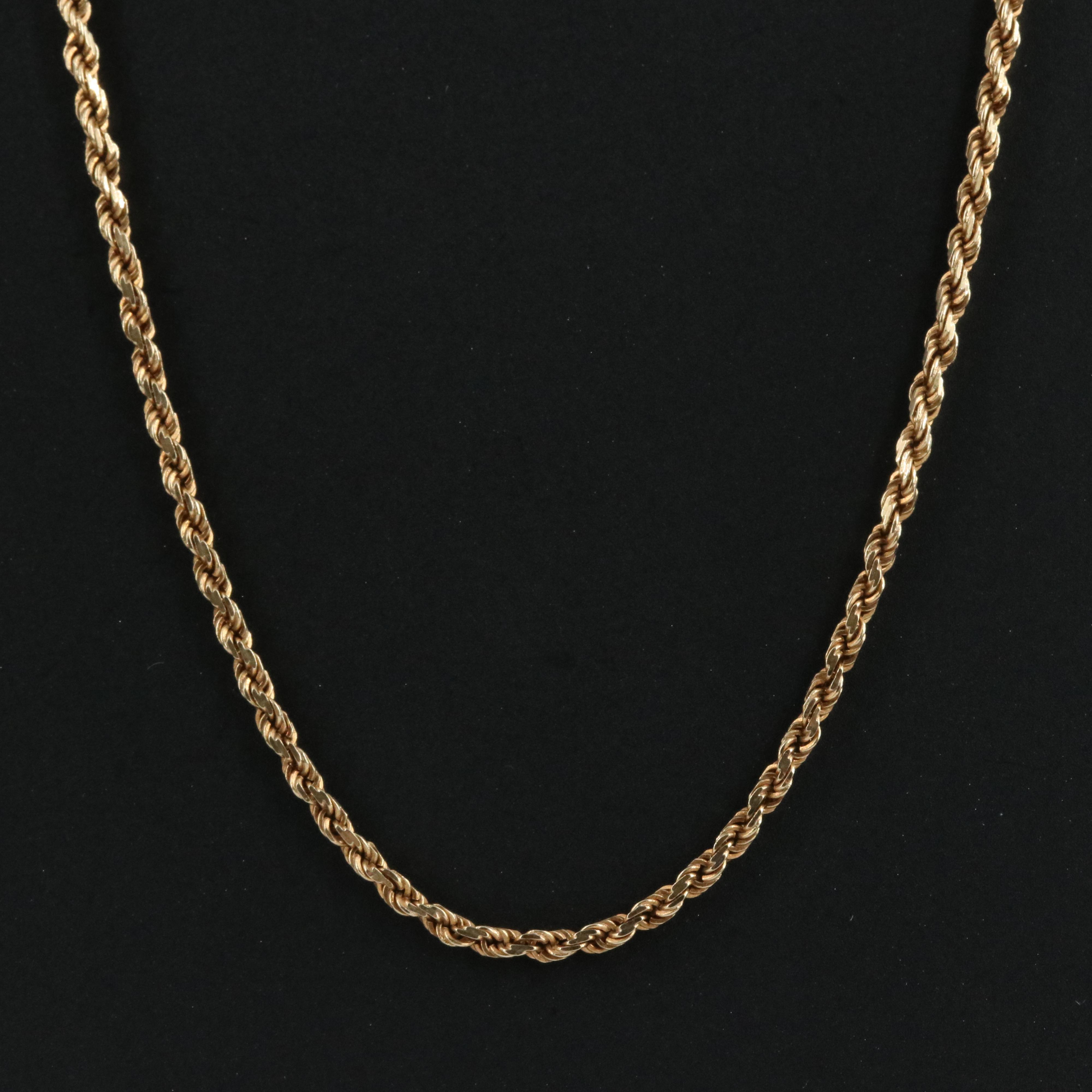 14K French Rope Chain Necklace