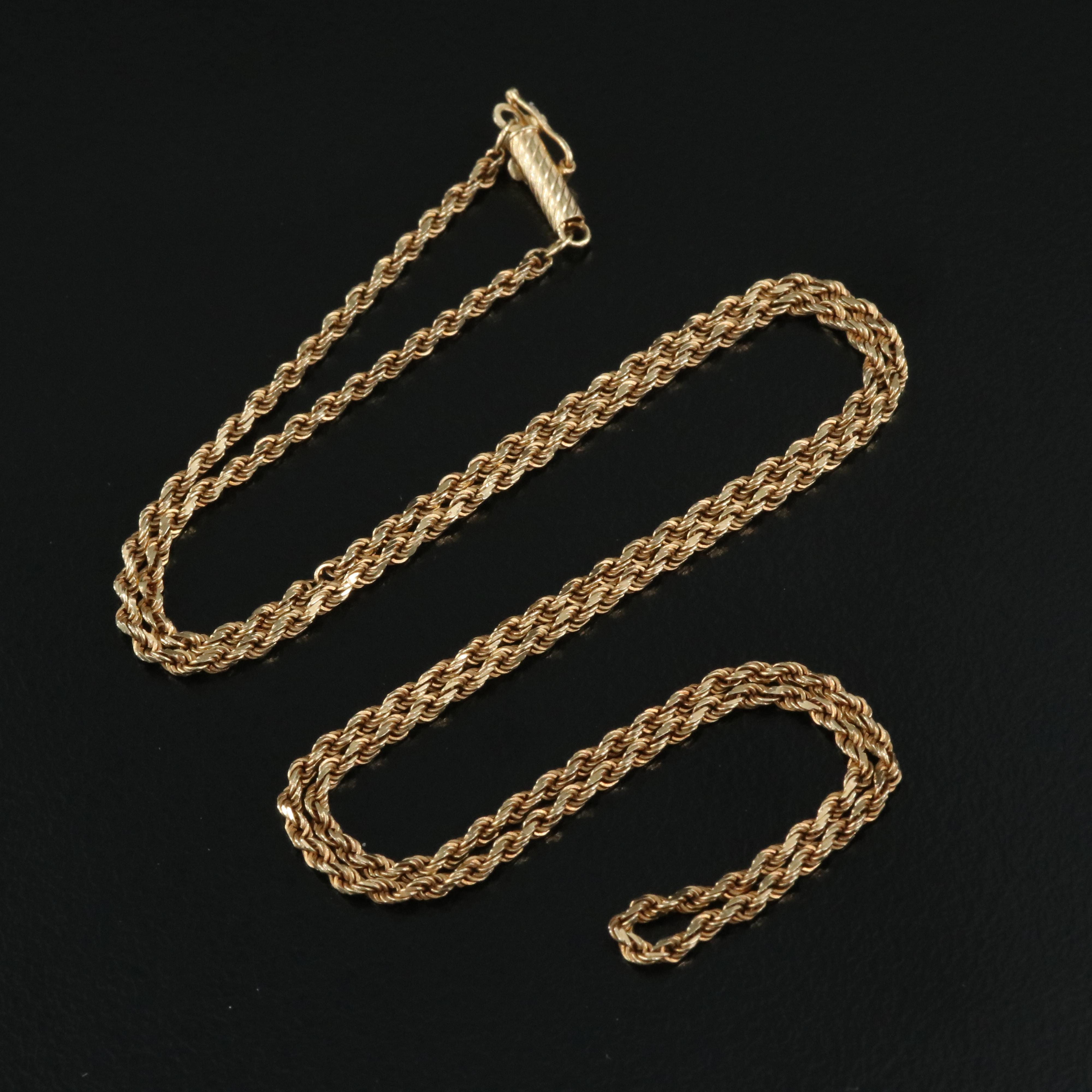 14K French Rope Chain Necklace