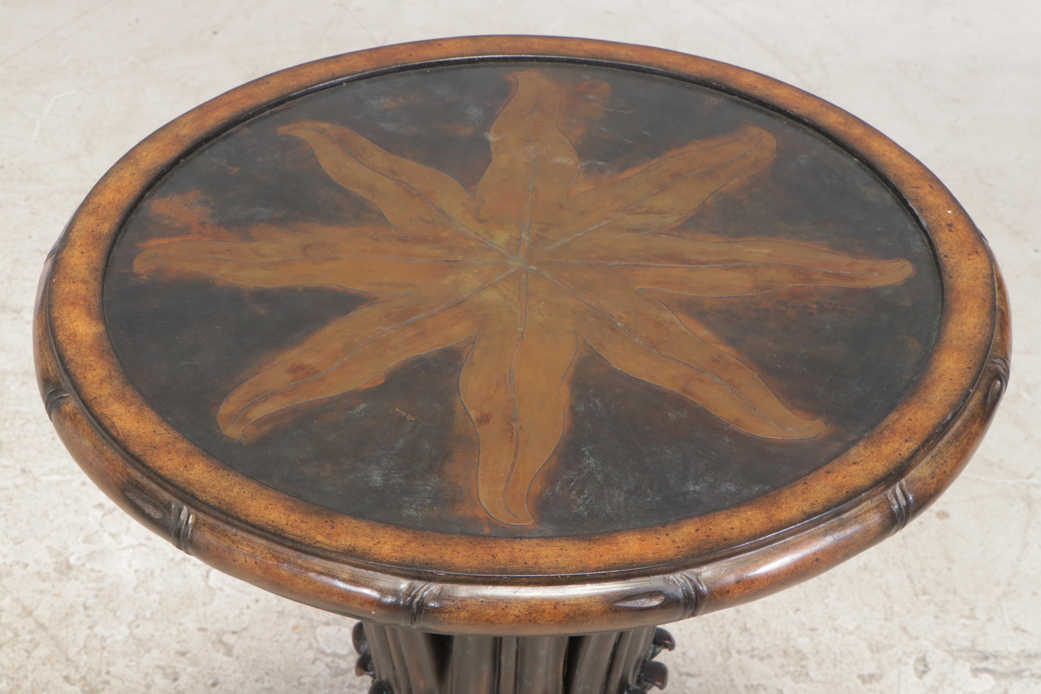 Louis XV Style Floral-Decorated Petite Commode Plus Pineapple-Form Side Table