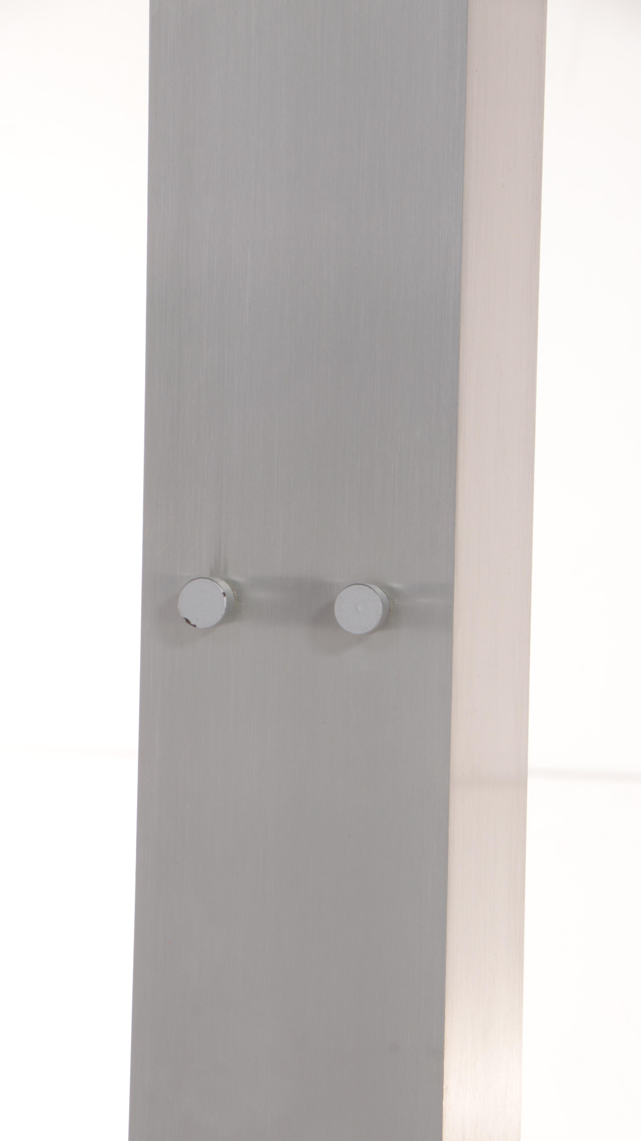 Rudi Stern for George Kovacs Brushed Aluminum and Neon Floor Lamp, Circa 1980