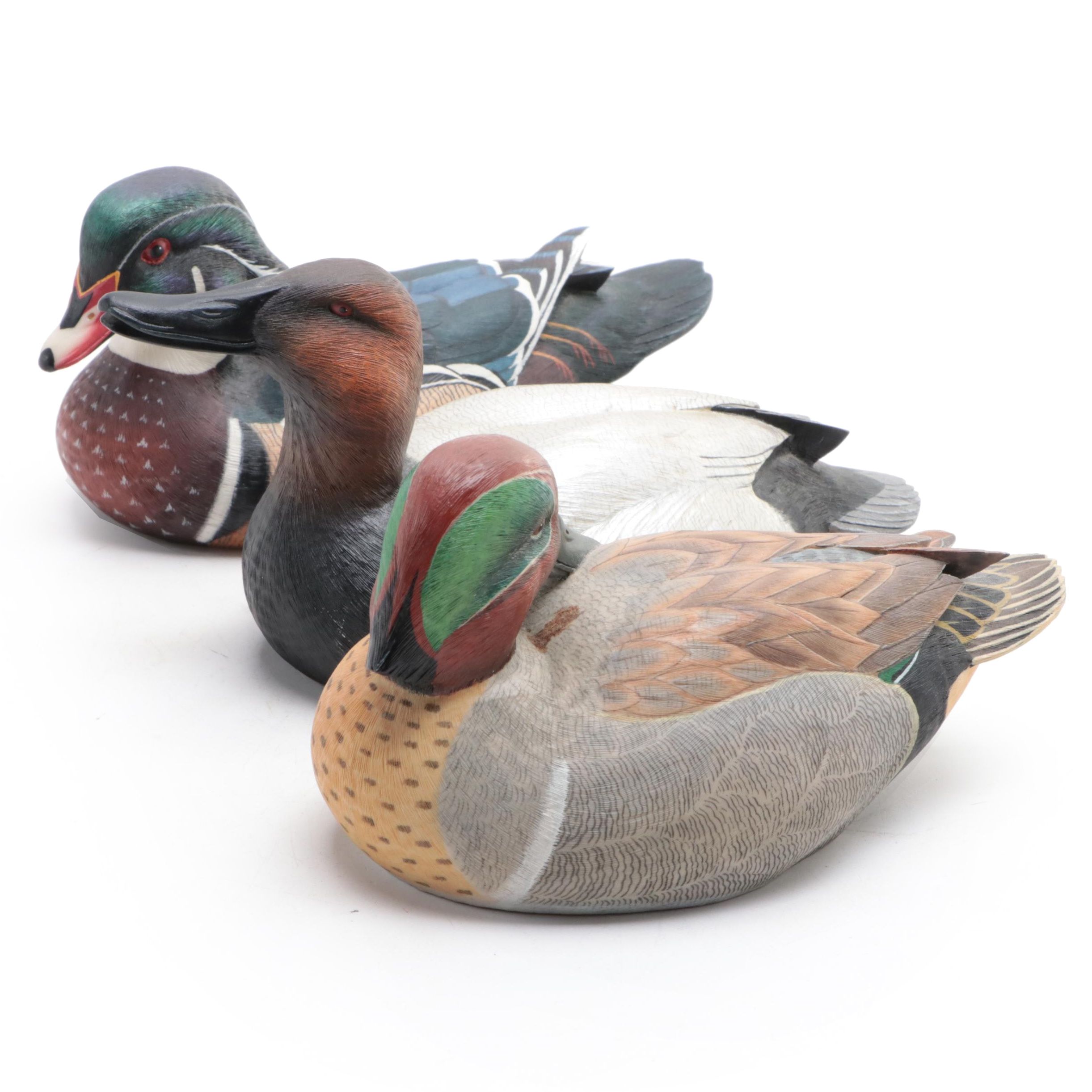 Three Danbury Mint North American Ducks by George Kruth