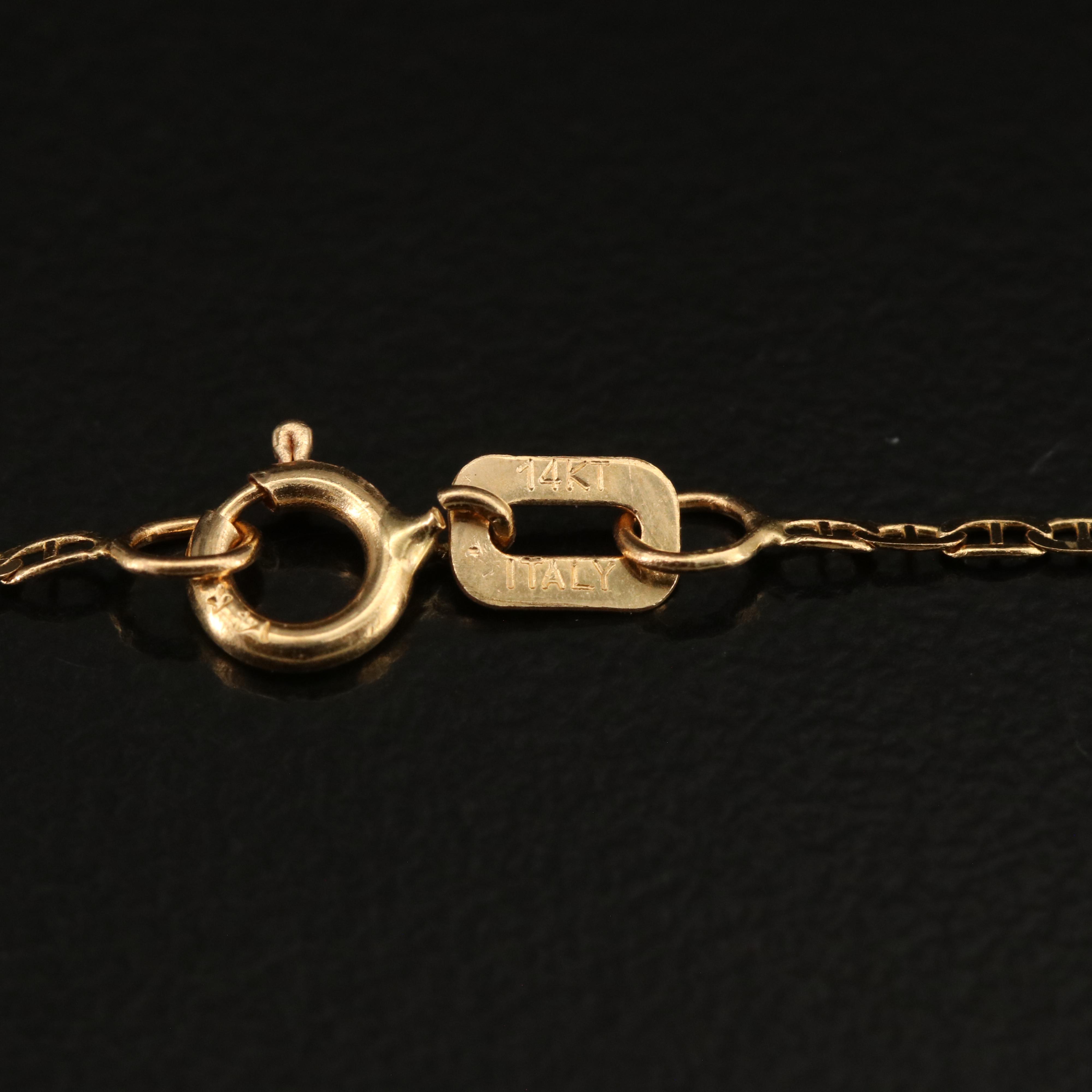 14K Emerald Pendant Necklace