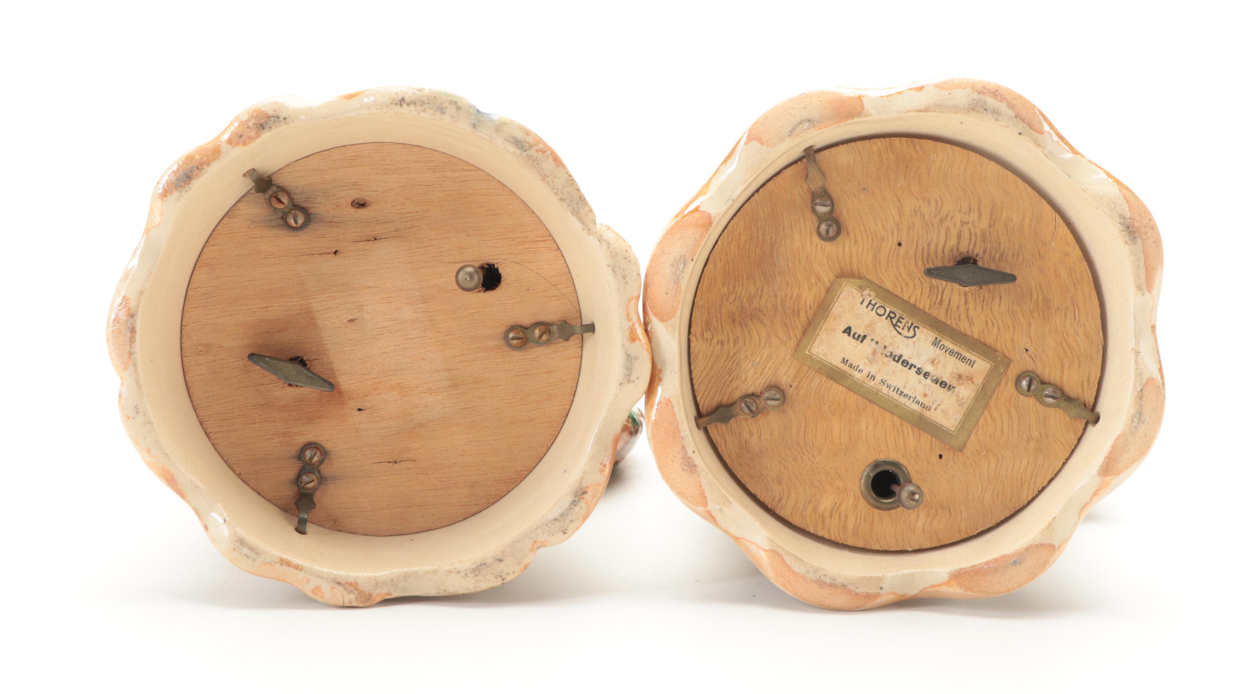 Thorens and Other Musical German Glazed Stoneware Beer Steins