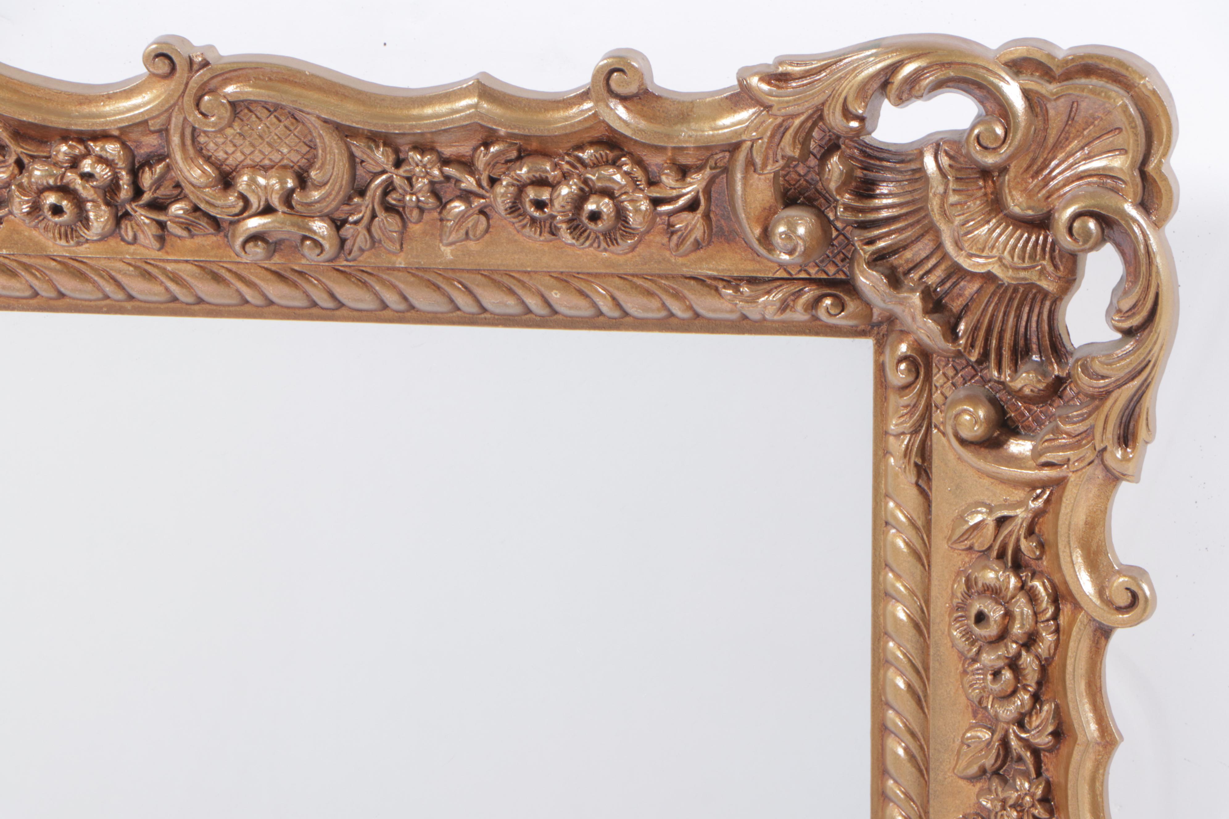 Turner Wall Accessories Baroque Style Gilt and Molded Plastic Overmantel Mirror