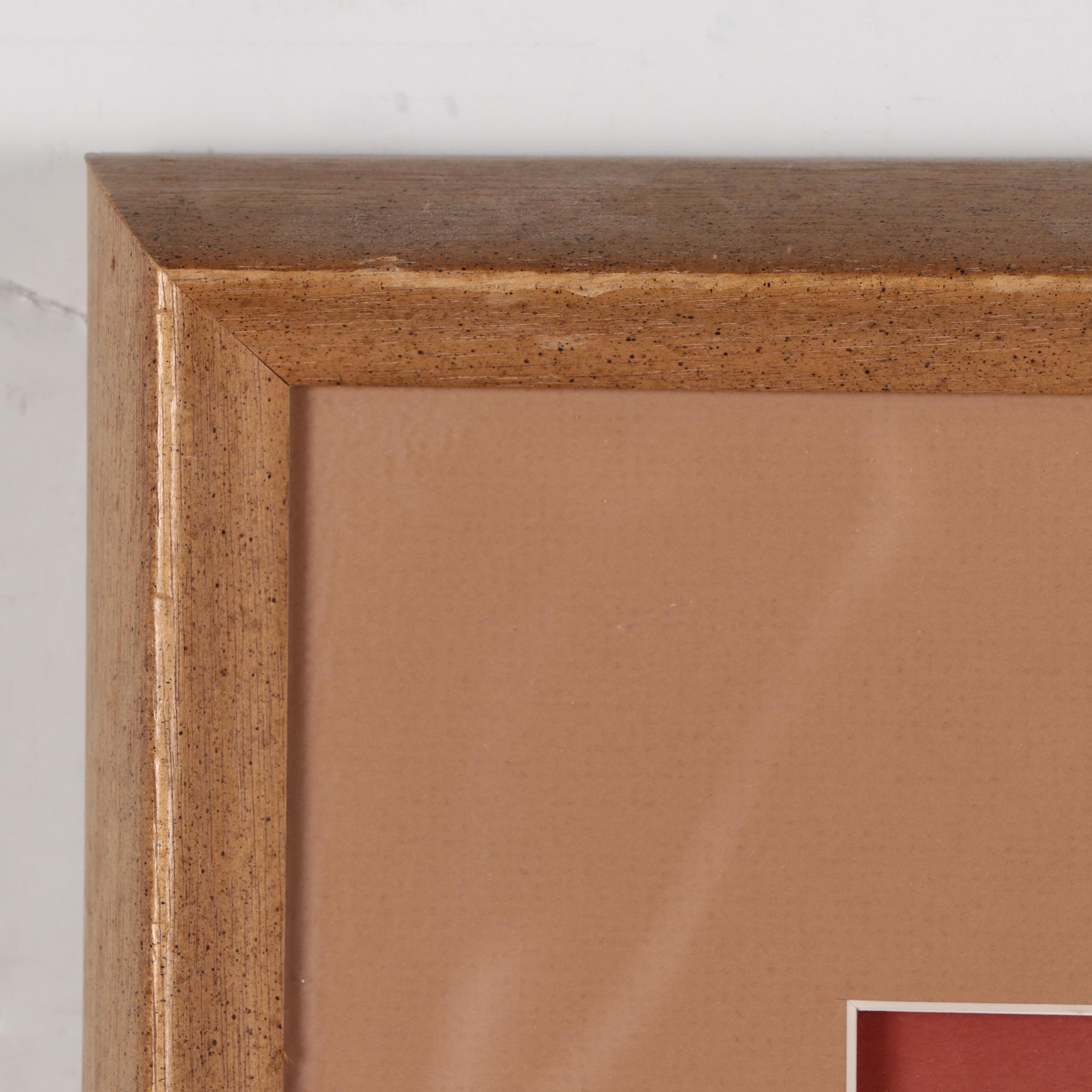 Embroidered and Painted Figural Barkcloth Panel, Late 20th Century