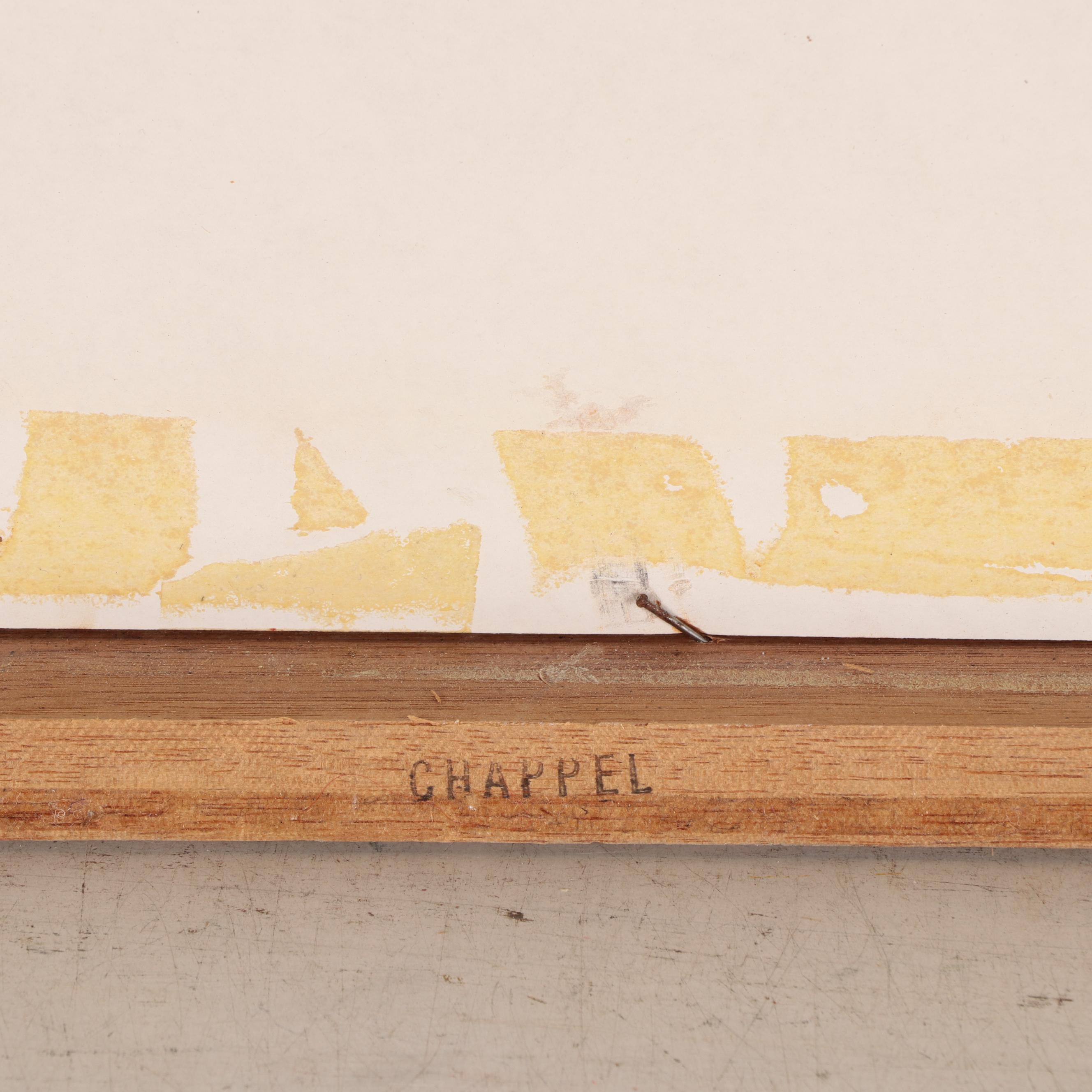 Embroidered and Painted Figural Barkcloth Panel, Late 20th Century