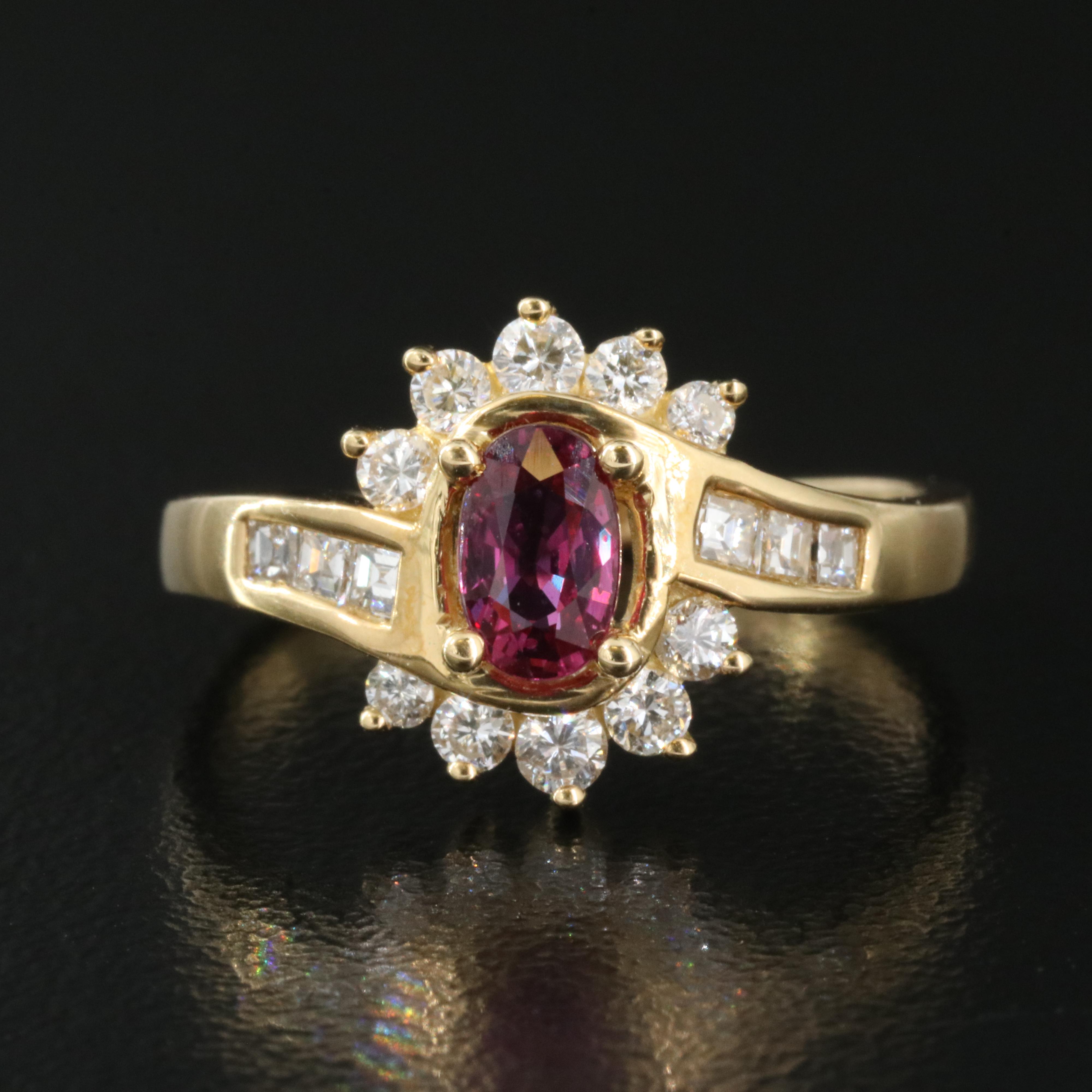 18K Ruby and Diamond Ring