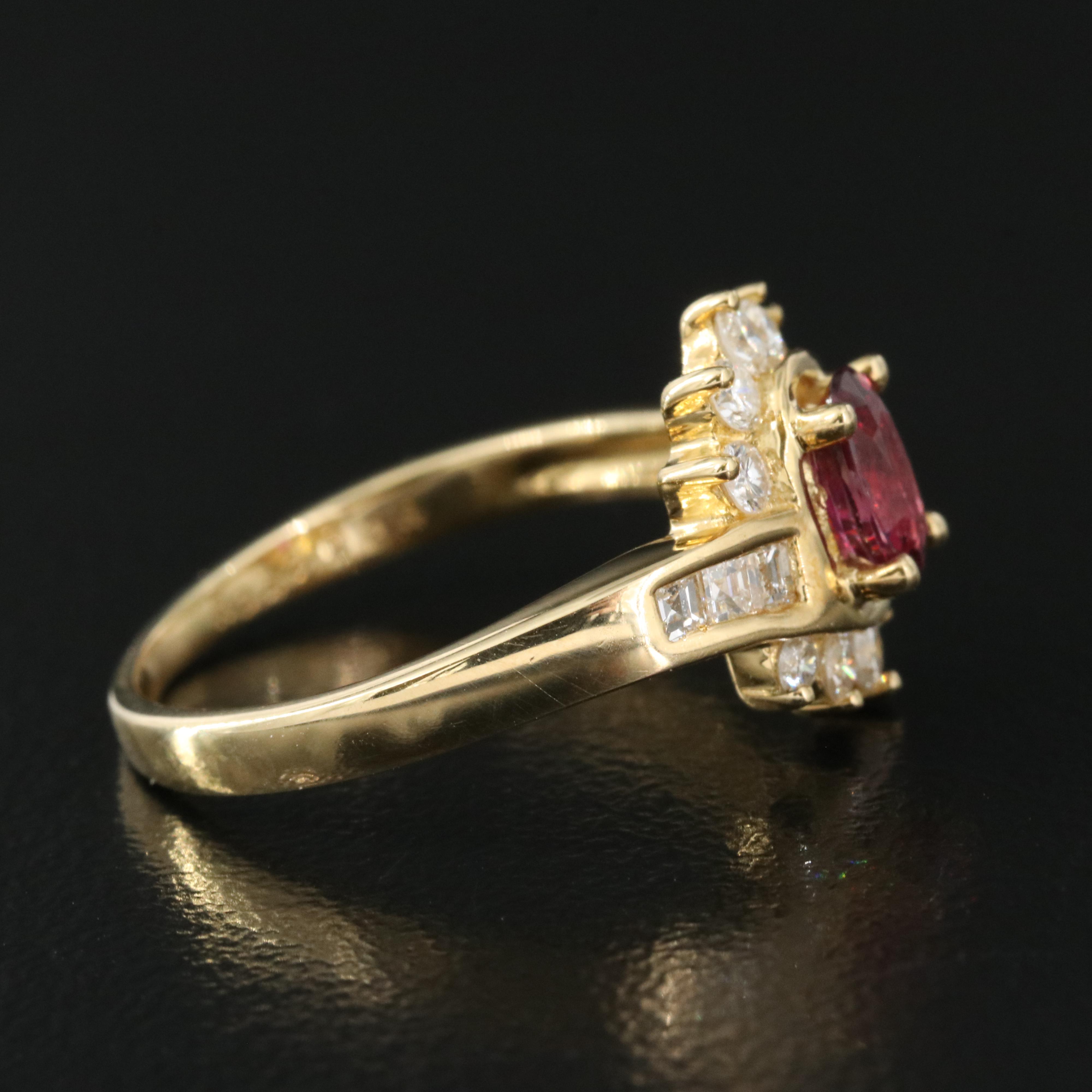 18K Ruby and Diamond Ring