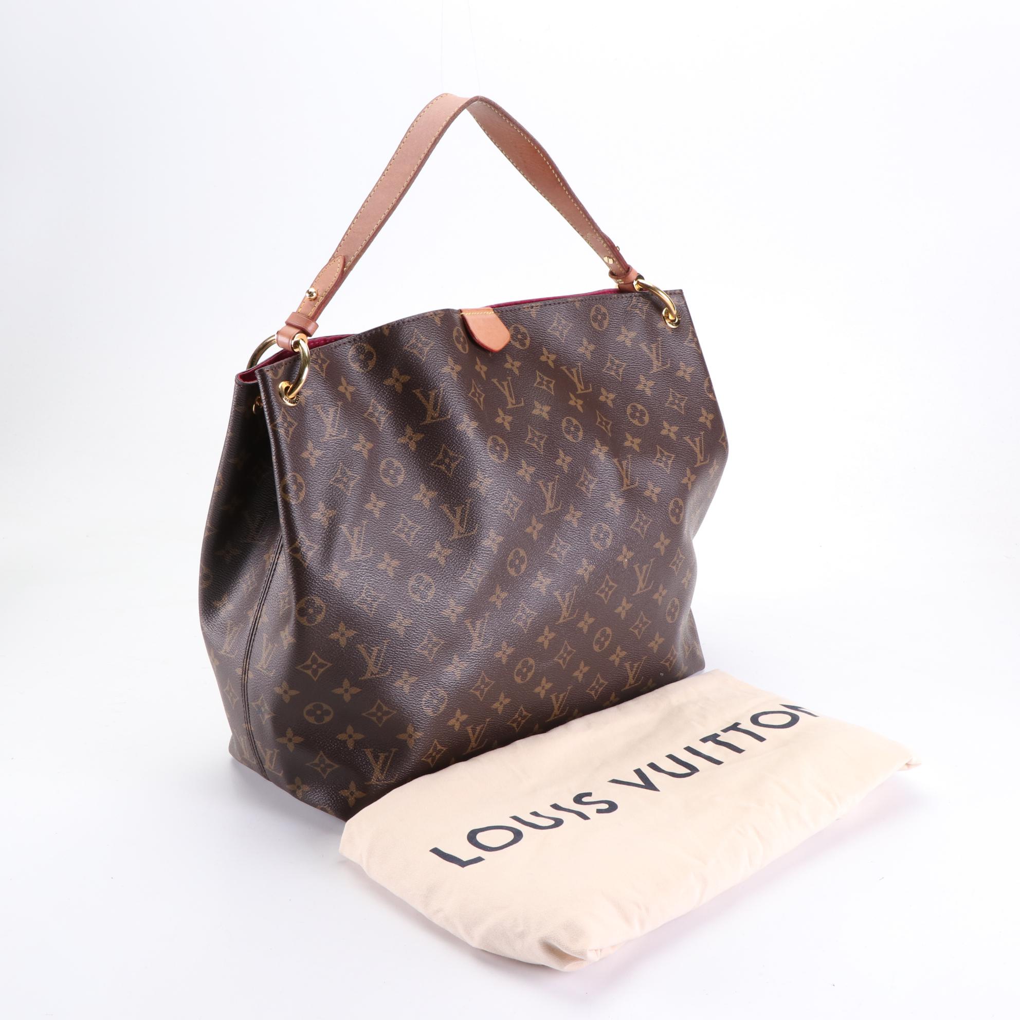 Louis Vuitton Graceful MM Hobo Bag in Monogram Canvas and Leather
