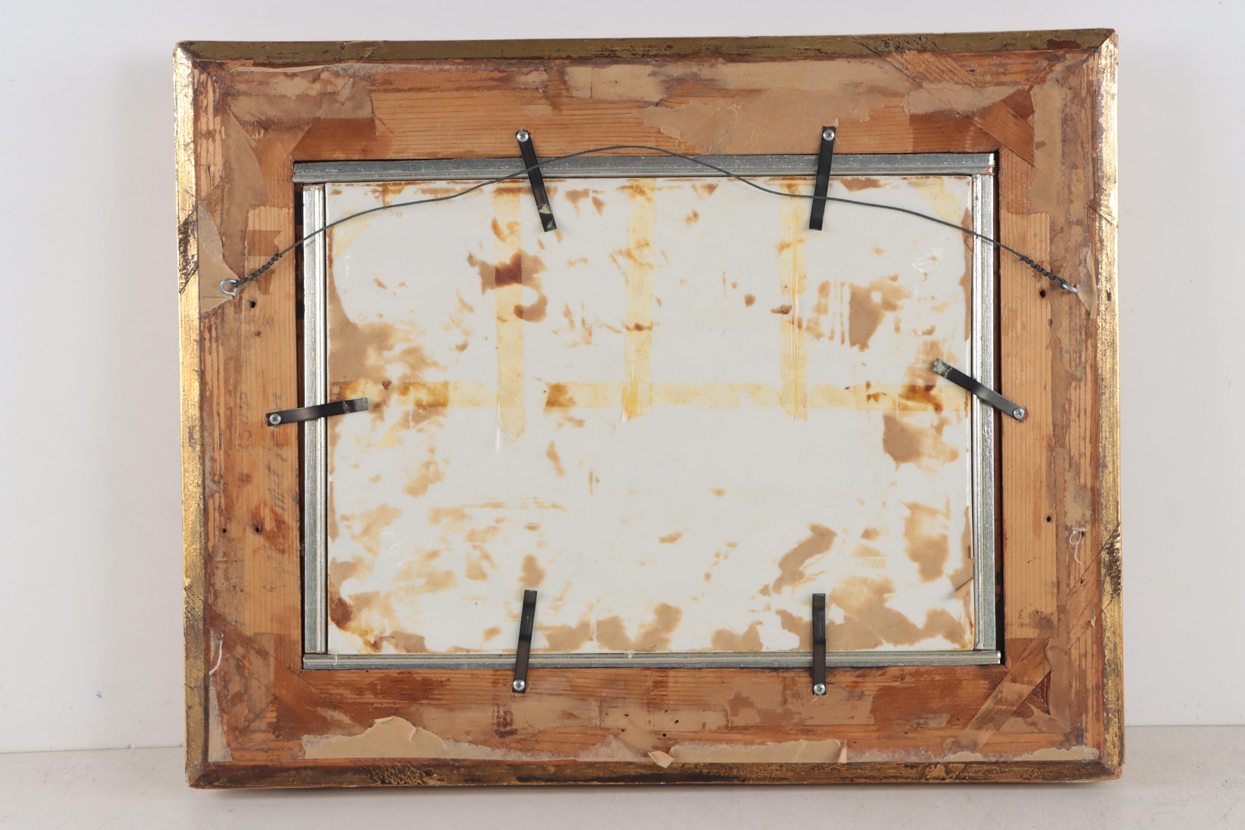 Oil Painting on Porcelain of Warwick Castle, Probably by Wm. Hancock, 19th C.