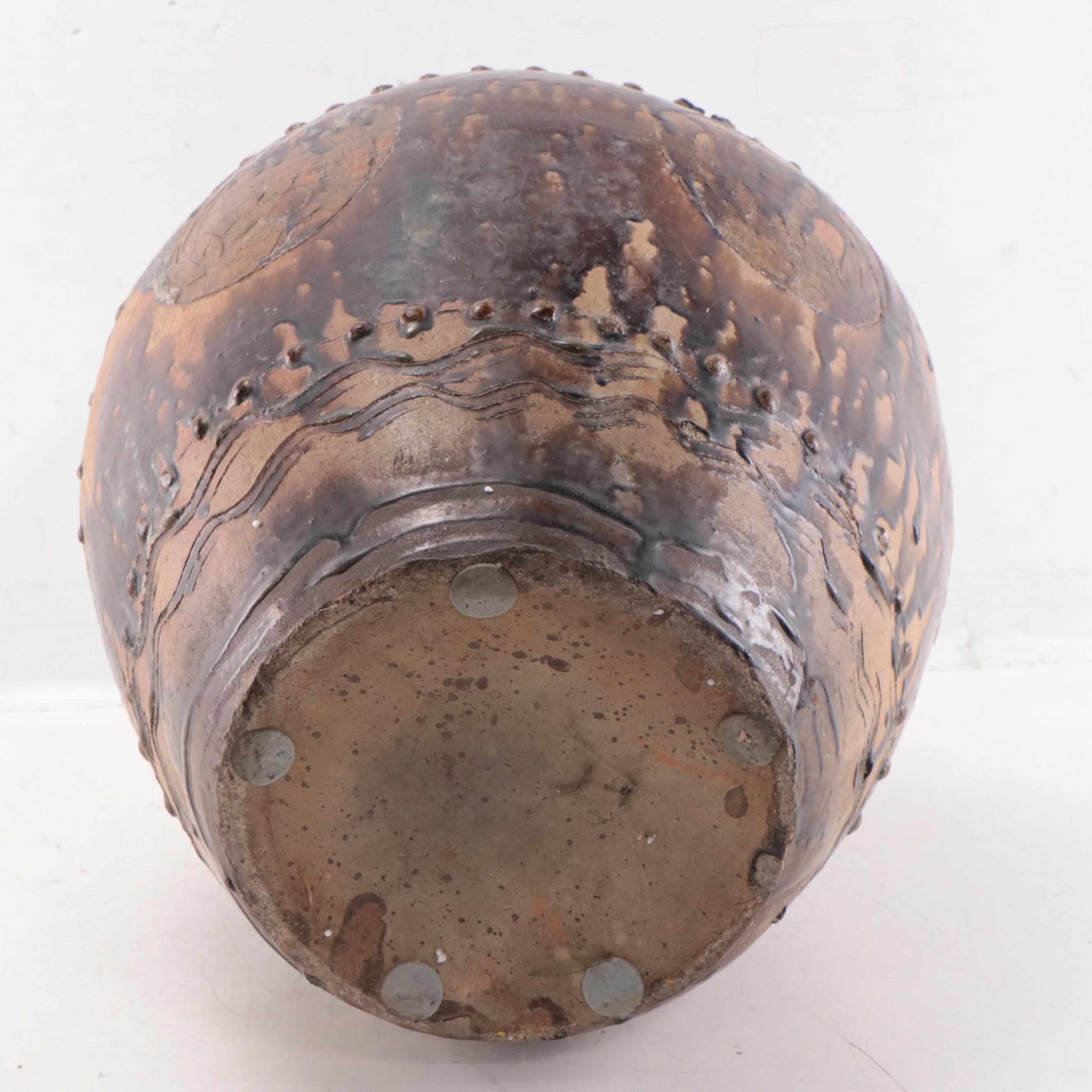 Chinese Glazed Ceramic Jar, Late Qing Dynasty