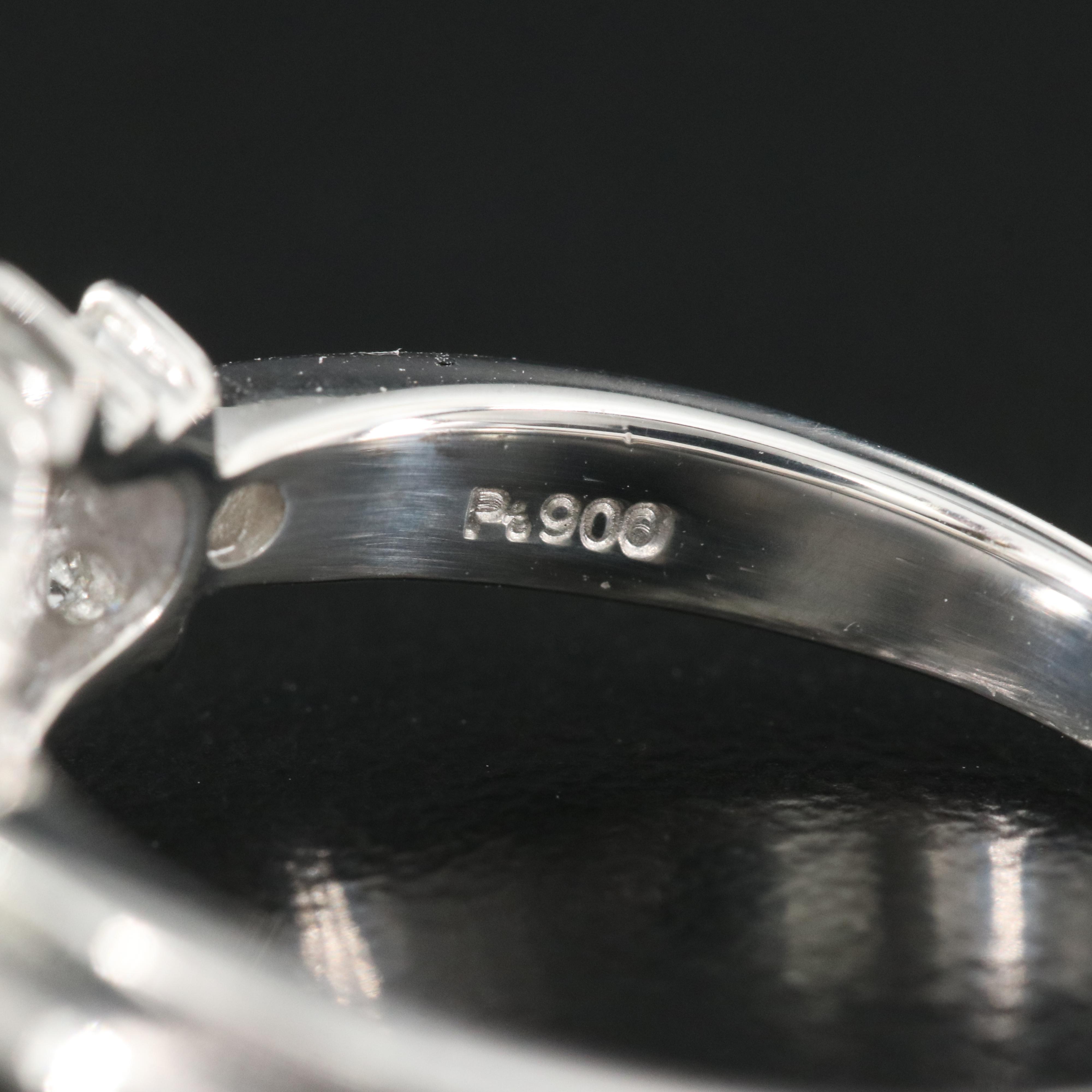 Platinum Sapphire and Diamond Ring