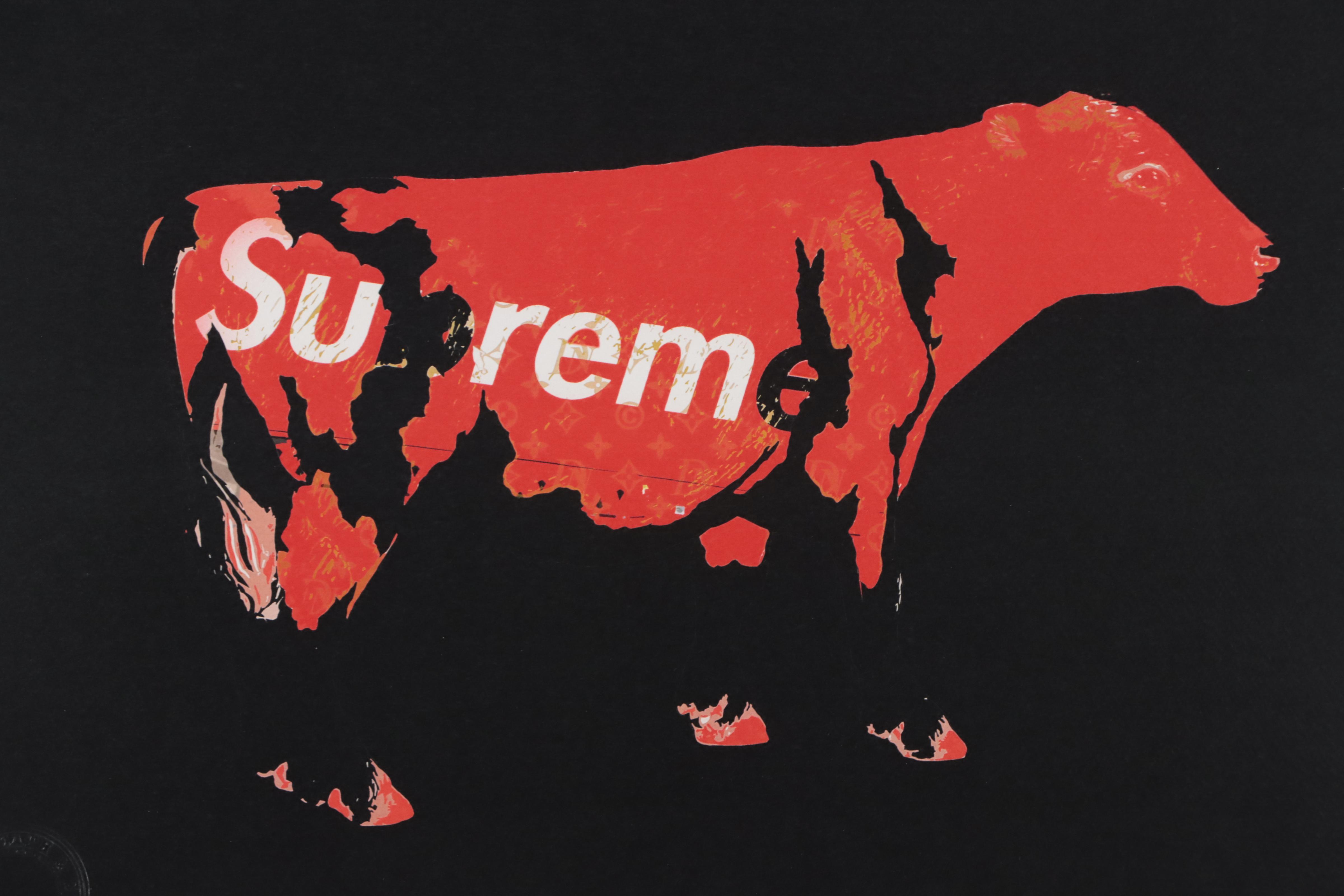 Death NYC Pop Art Graphic Print of Supreme Cow, 2017